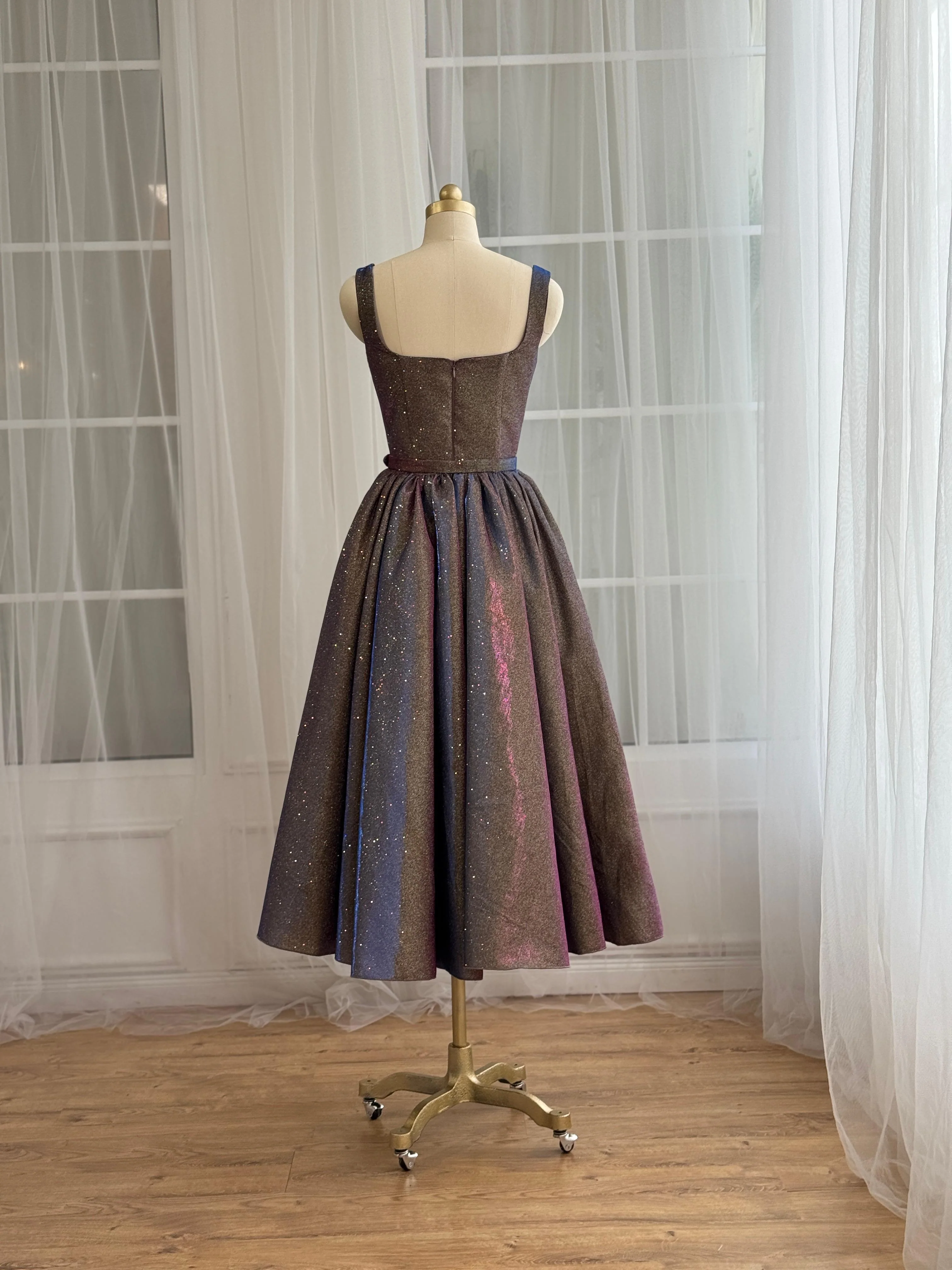 Amethyst Shimmer Midi Dress - Image 3
