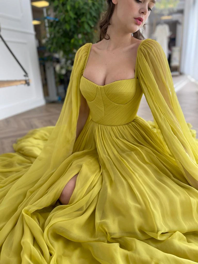 Anna Silky Citrine Gown - Image 2