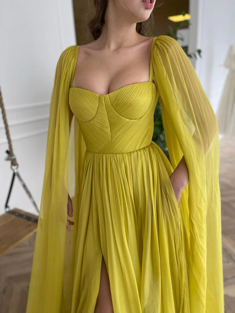Anna Silky Citrine Gown - Image 3