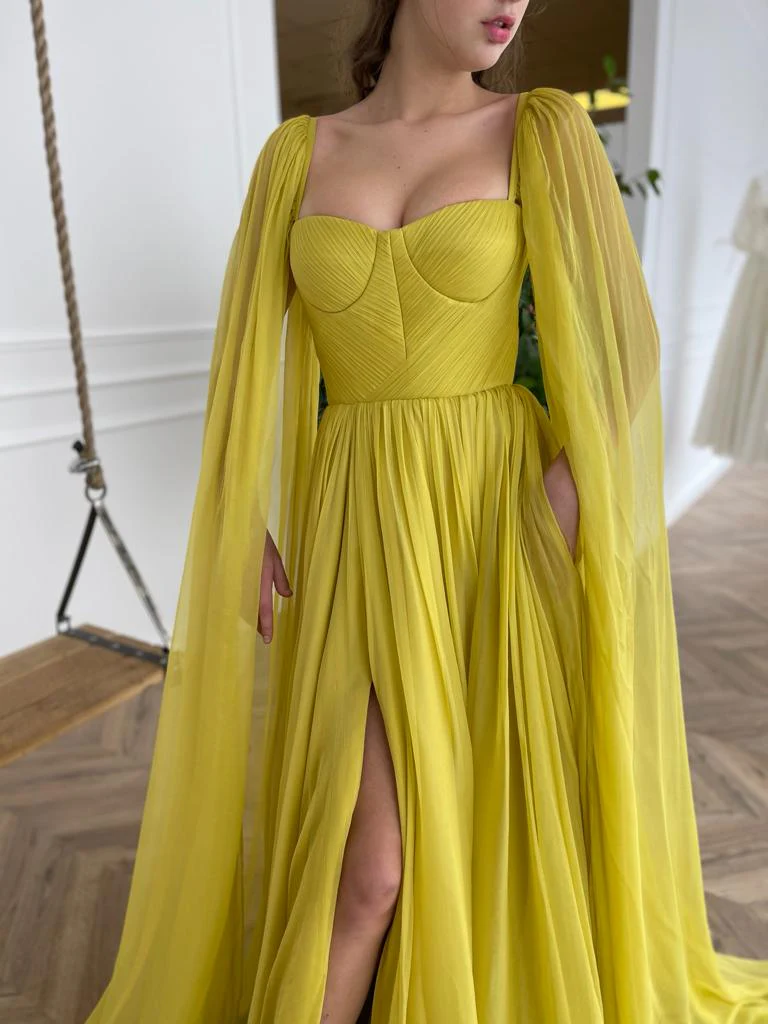 Anna Silky Citrine Gown - Image 4