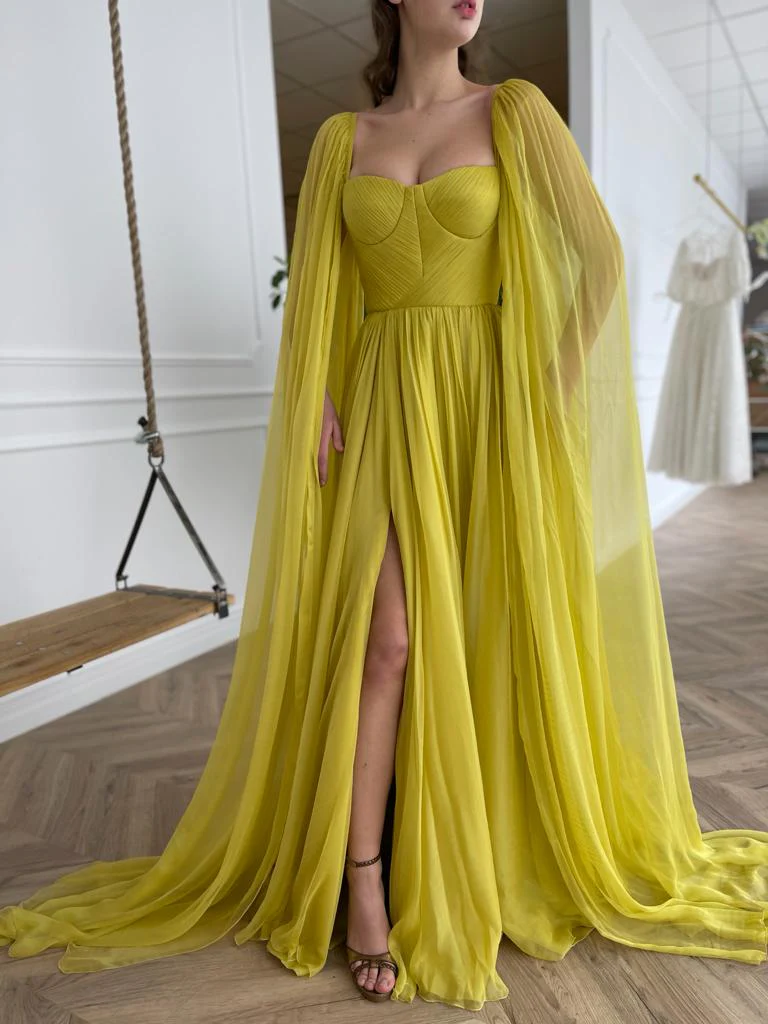 Anna Silky Citrine Gown - Image 7