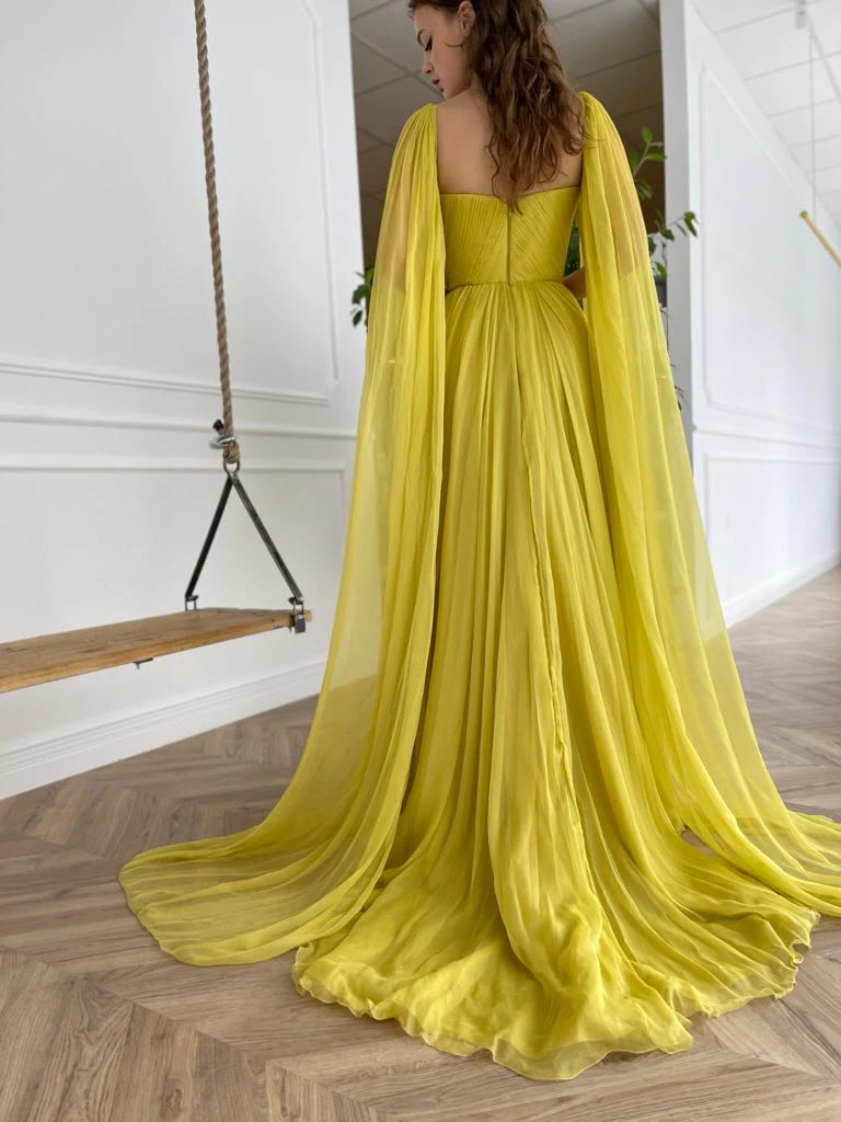 Anna Silky Citrine Gown - Image 8