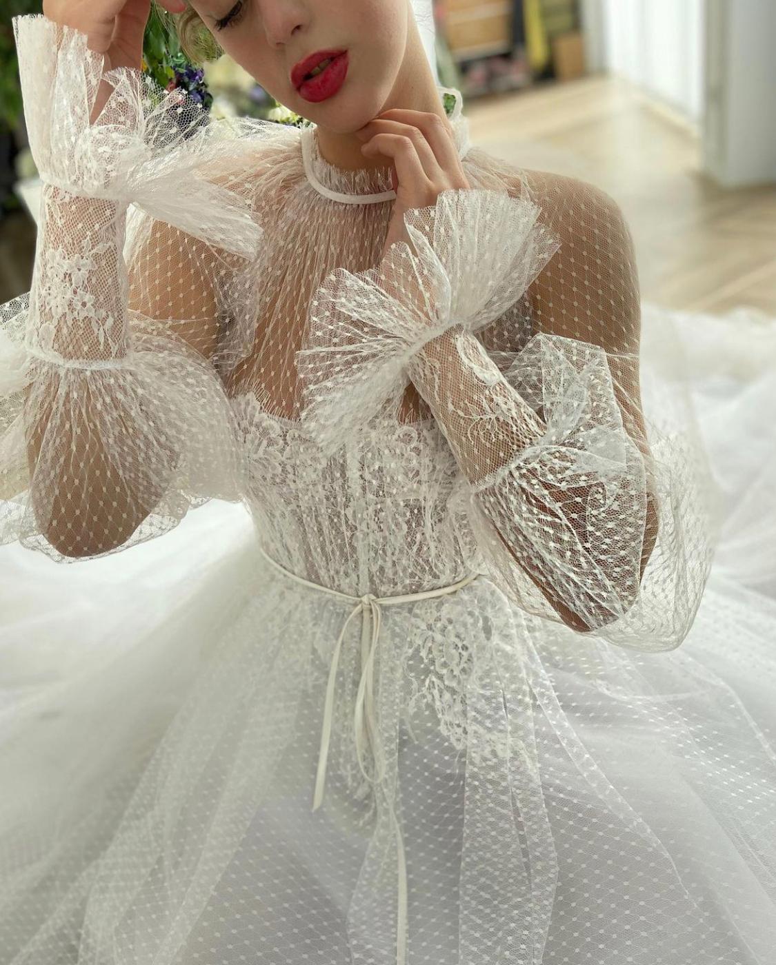 Artemesia Ethereal Dotted Bridal Gown - Image 3