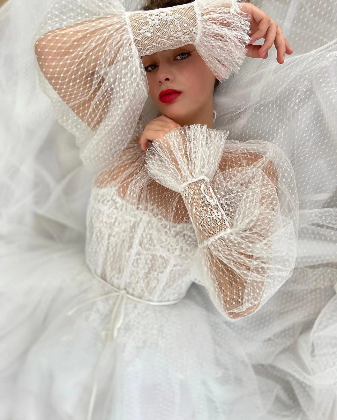 Artemesia Ethereal Dotted Bridal Gown - Image 4