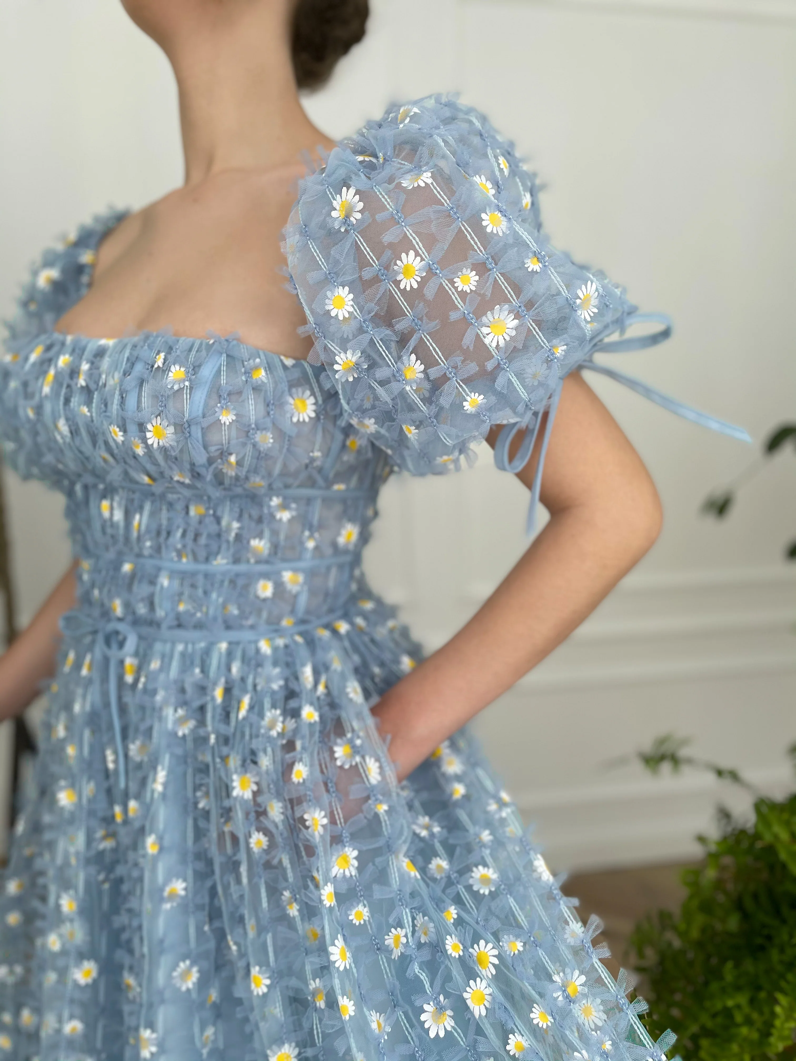 Baby Blue Daisy Dress - Image 4