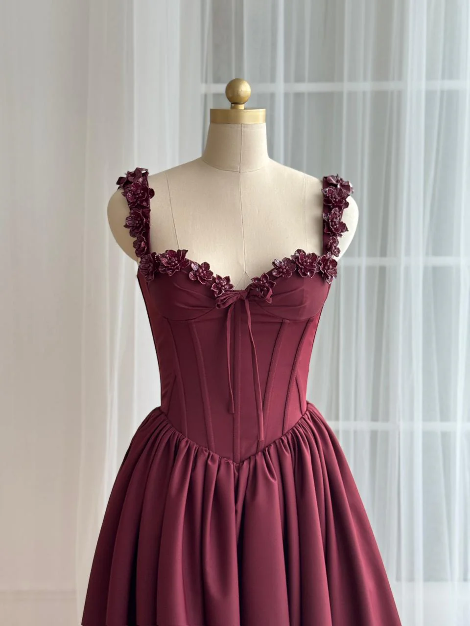 Berry Lace Midi Dress - Image 6
