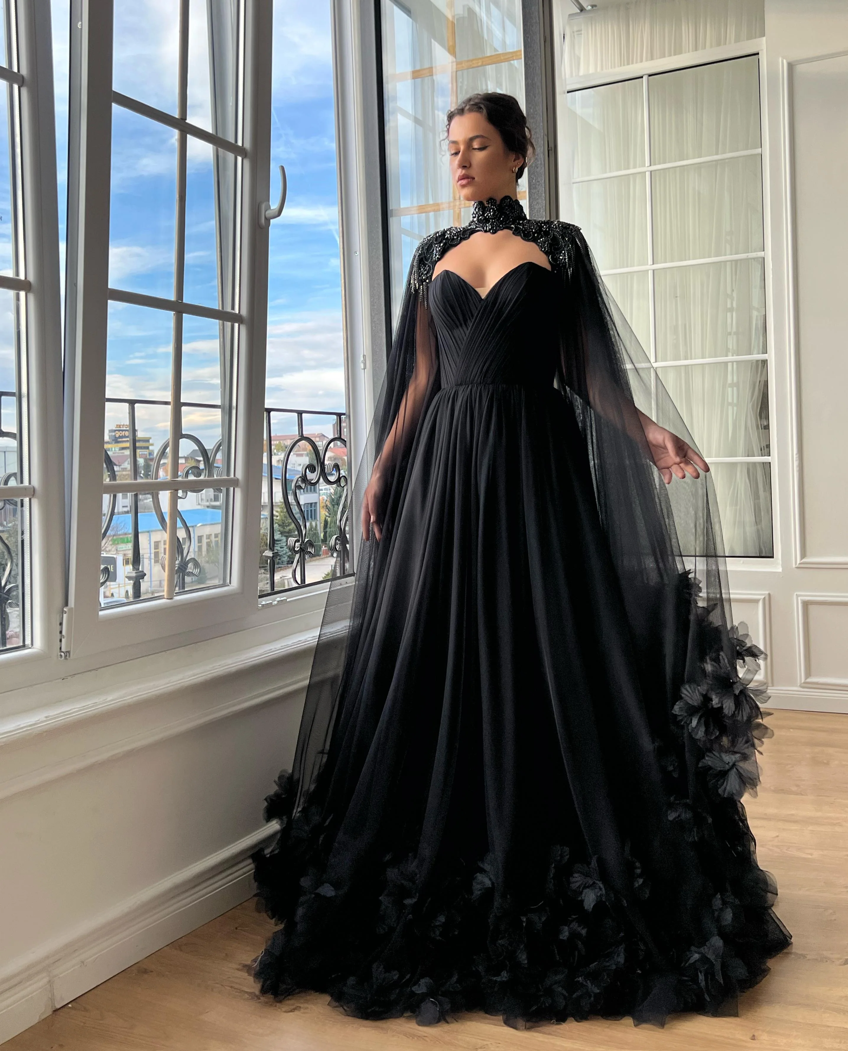 Blackrose Draped Gown - Image 3