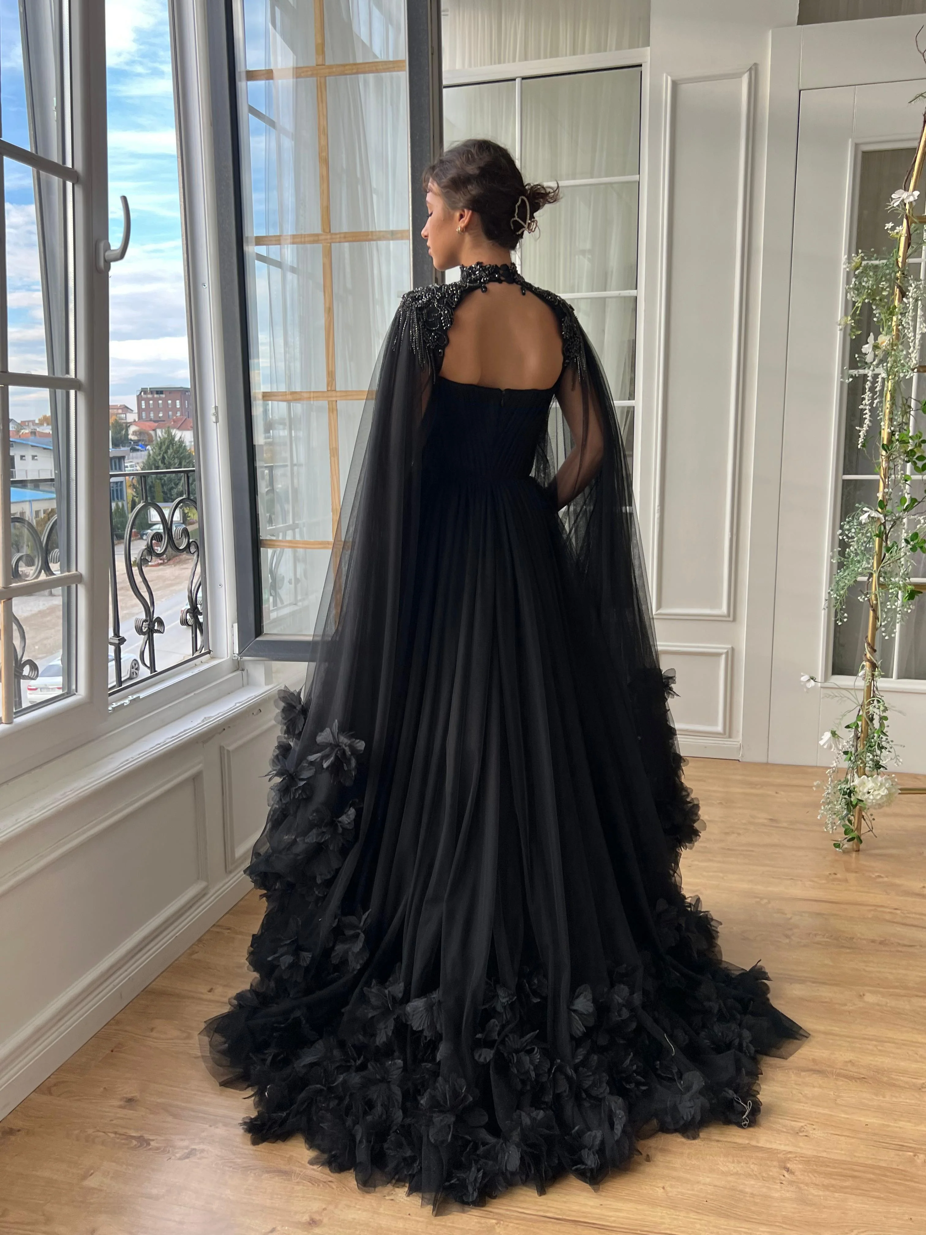 Blackrose Draped Gown - Image 4