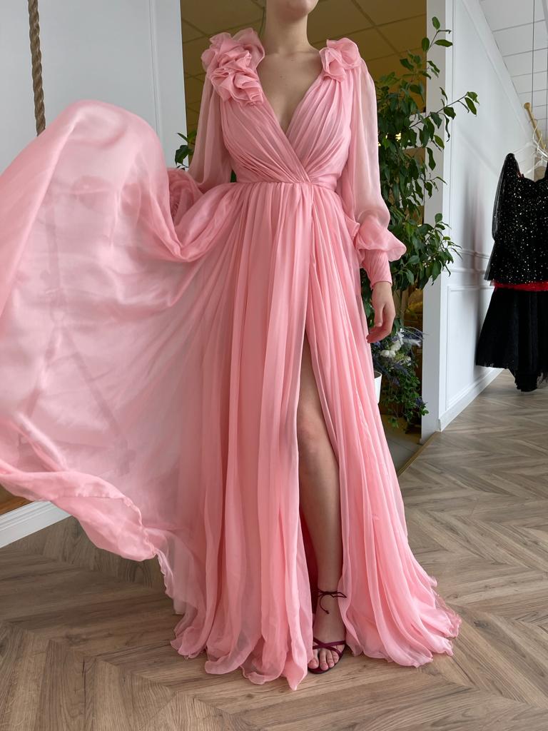 Blooming Pink Rose Gown - Image 5