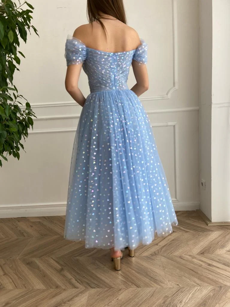 Blue Hearty Dress - Image 4