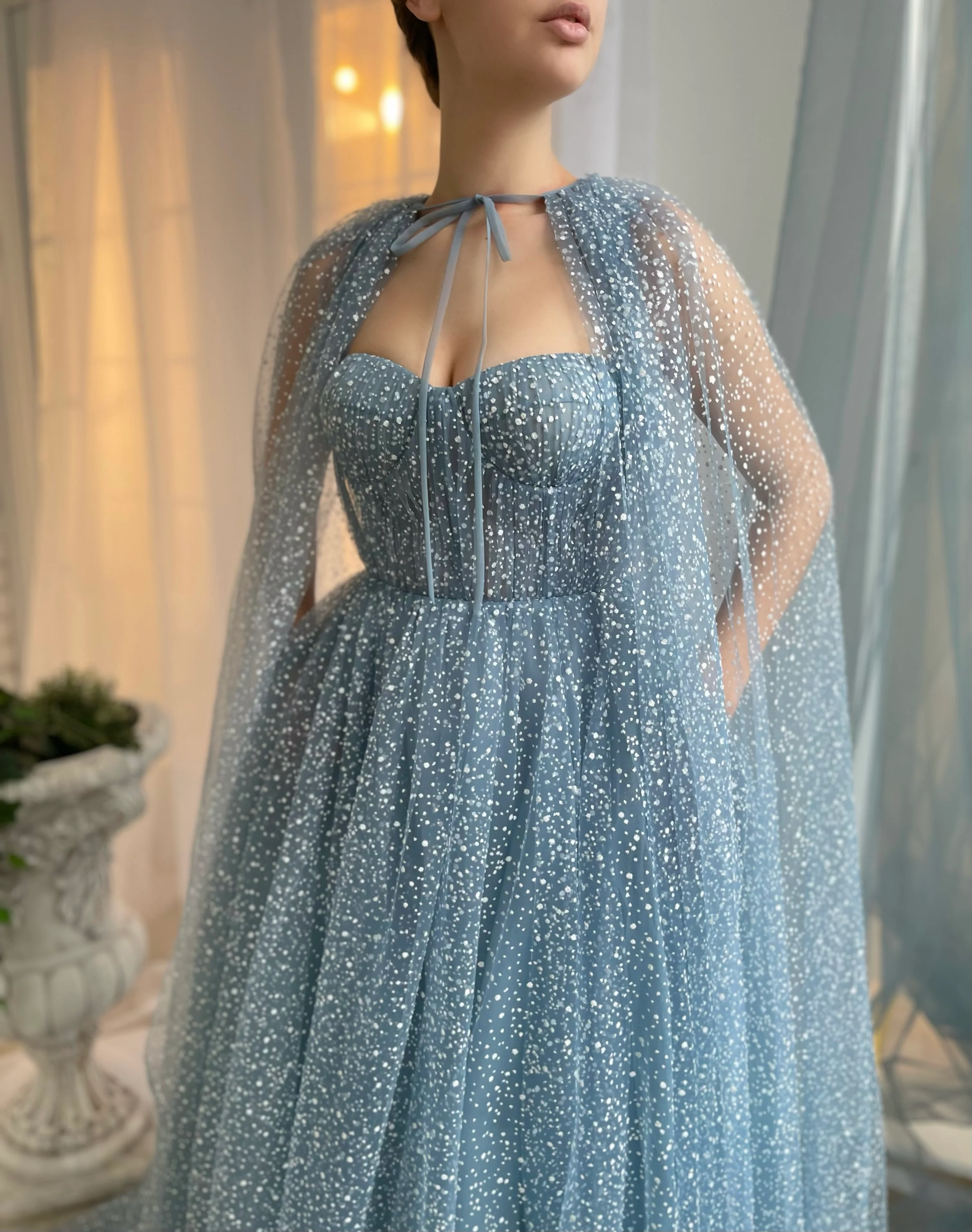 Blue Skies Capelet Gown - Image 3