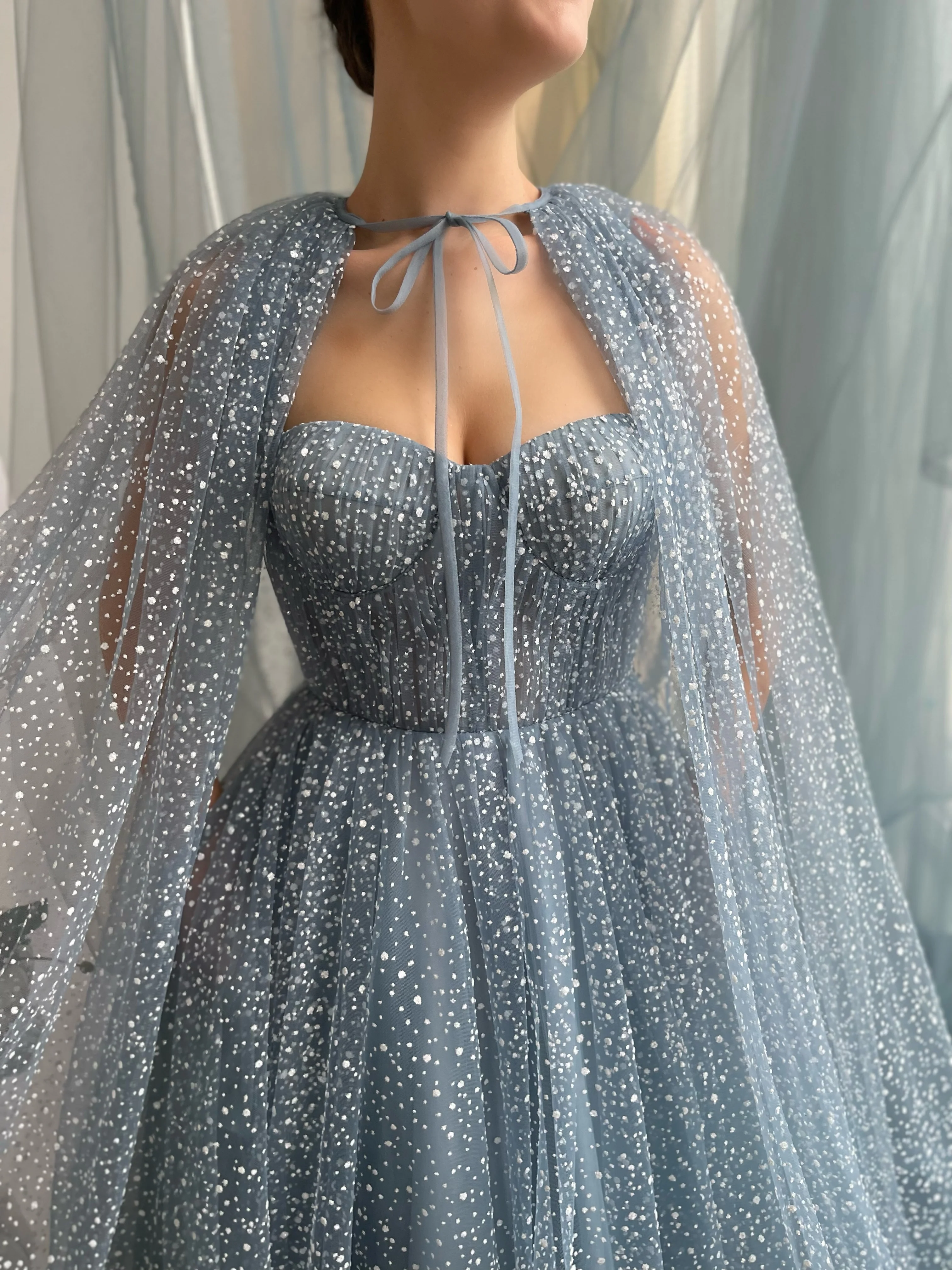 Blue Skies Capelet Gown - Image 4