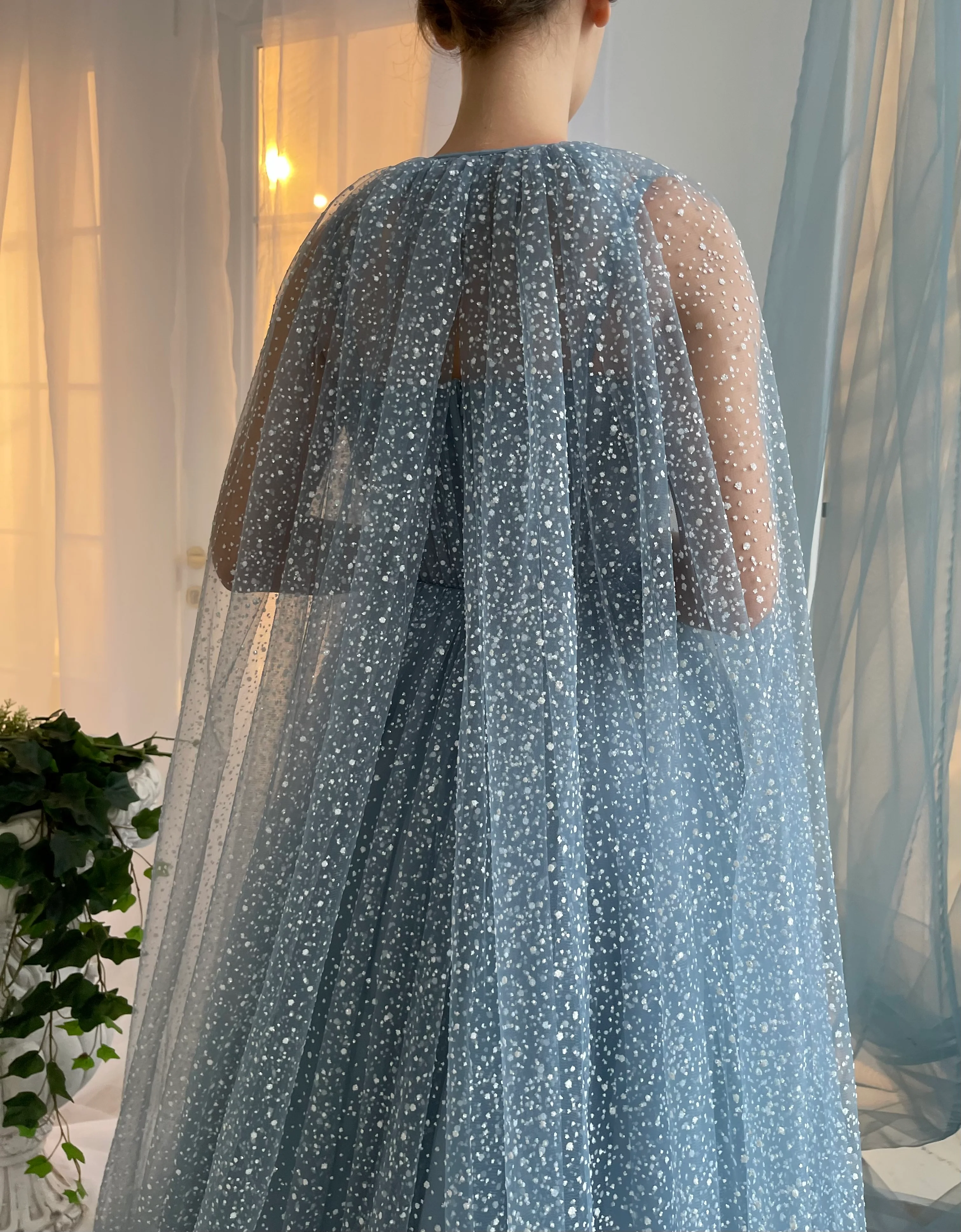 Blue Skies Capelet Gown - Image 5