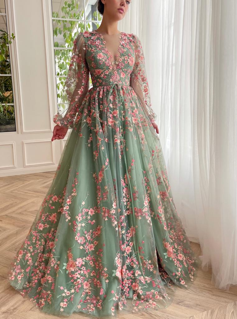 Blushed Rose Bouquet Gown - Image 2