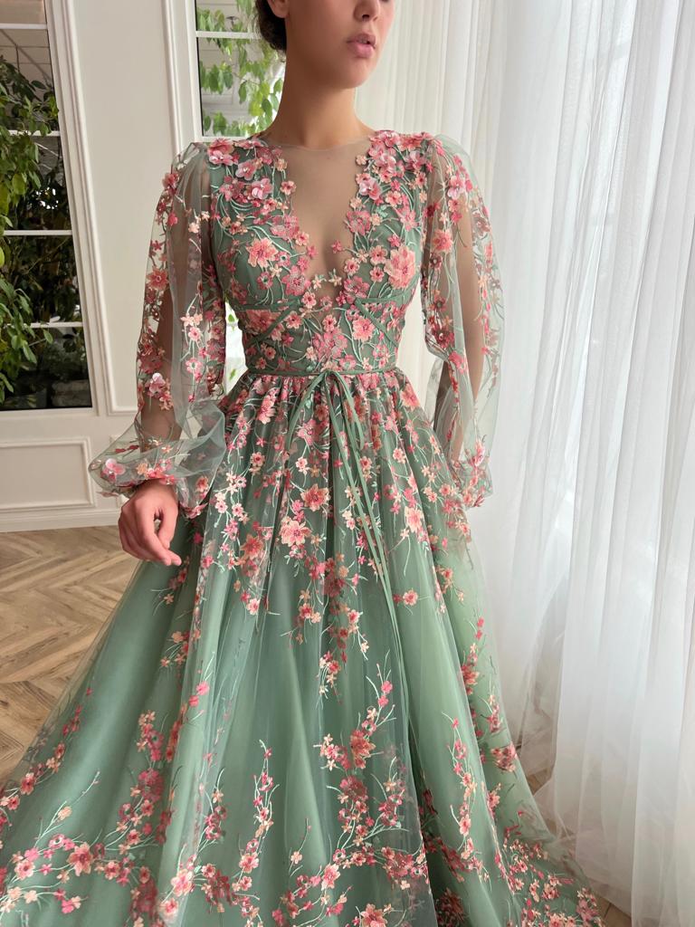 Blushed Rose Bouquet Gown - Image 3