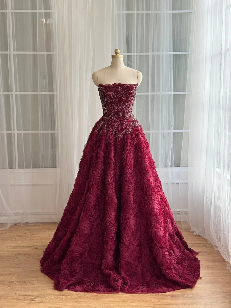 Burgundy Vintage Gown