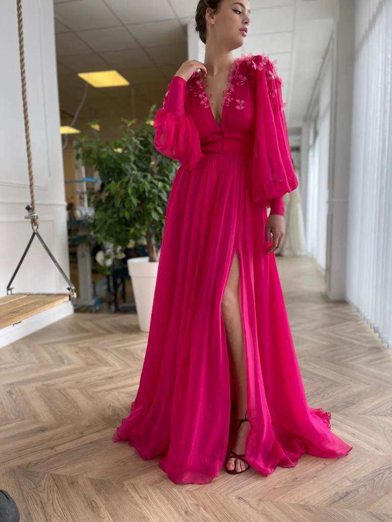 Butterfly Fuchsia Gown - Image 6