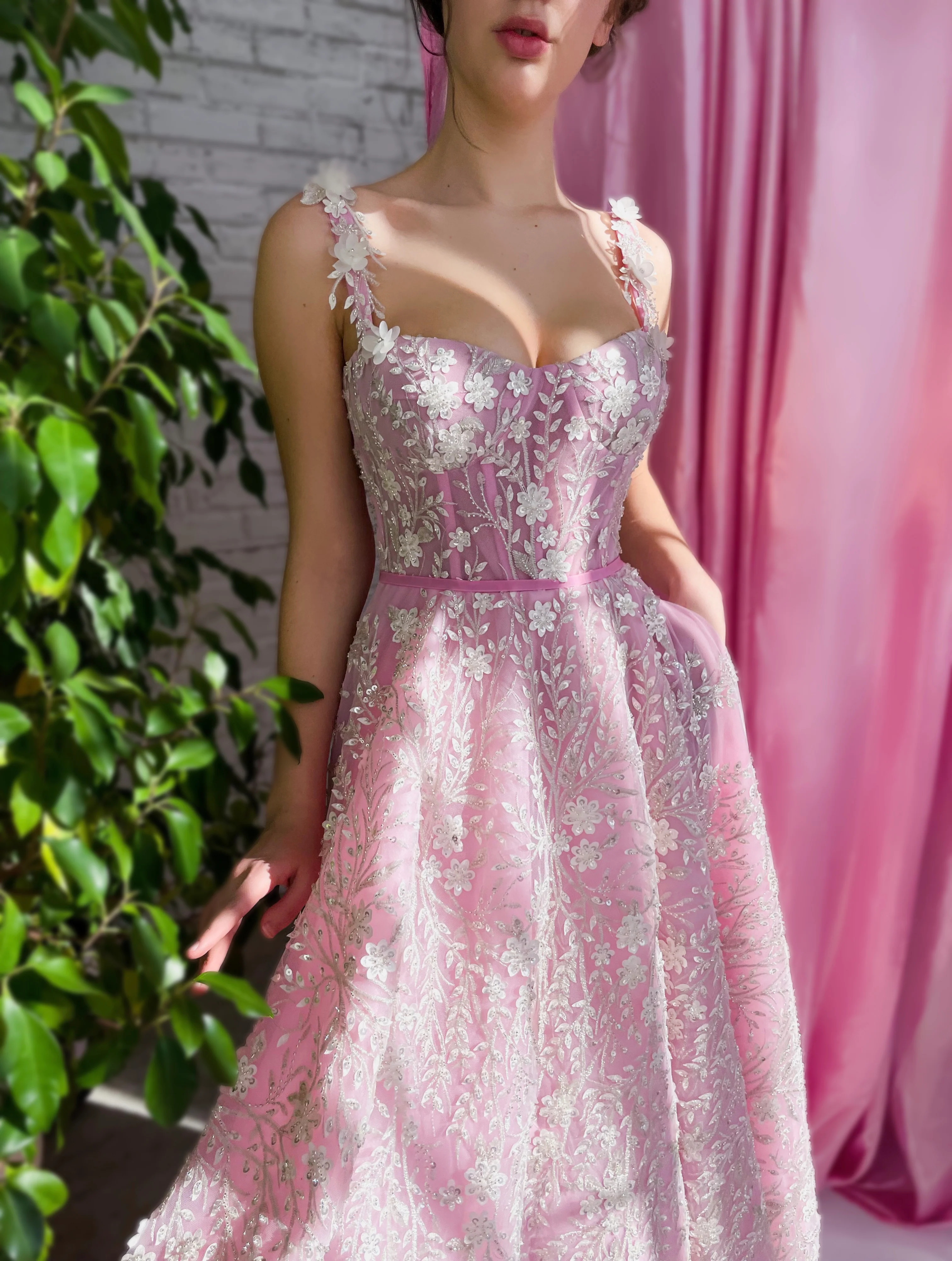 Dreamweaver's Floral Symphony Dress - Image 3