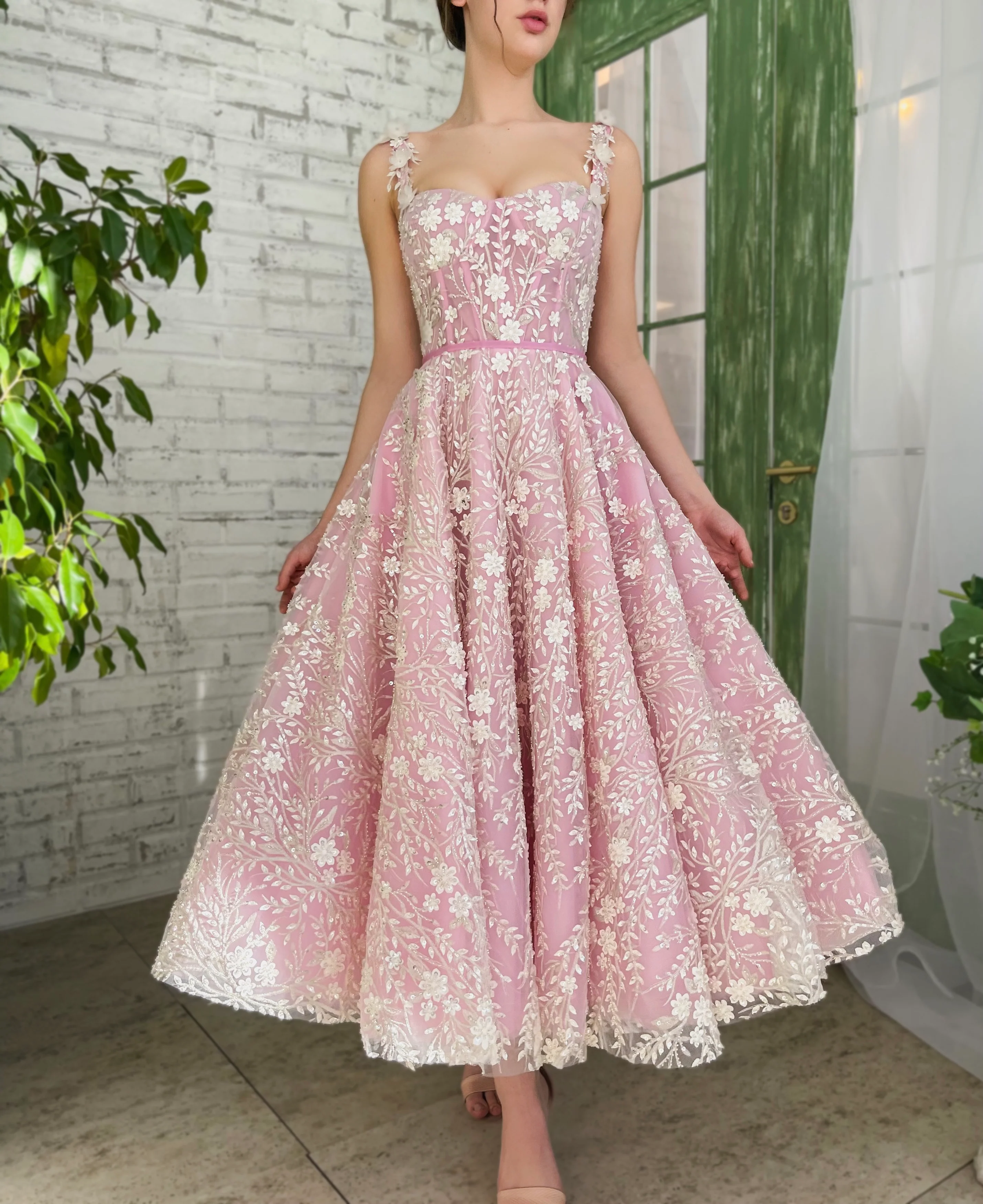 Dreamweaver's Floral Symphony Dress - Image 4