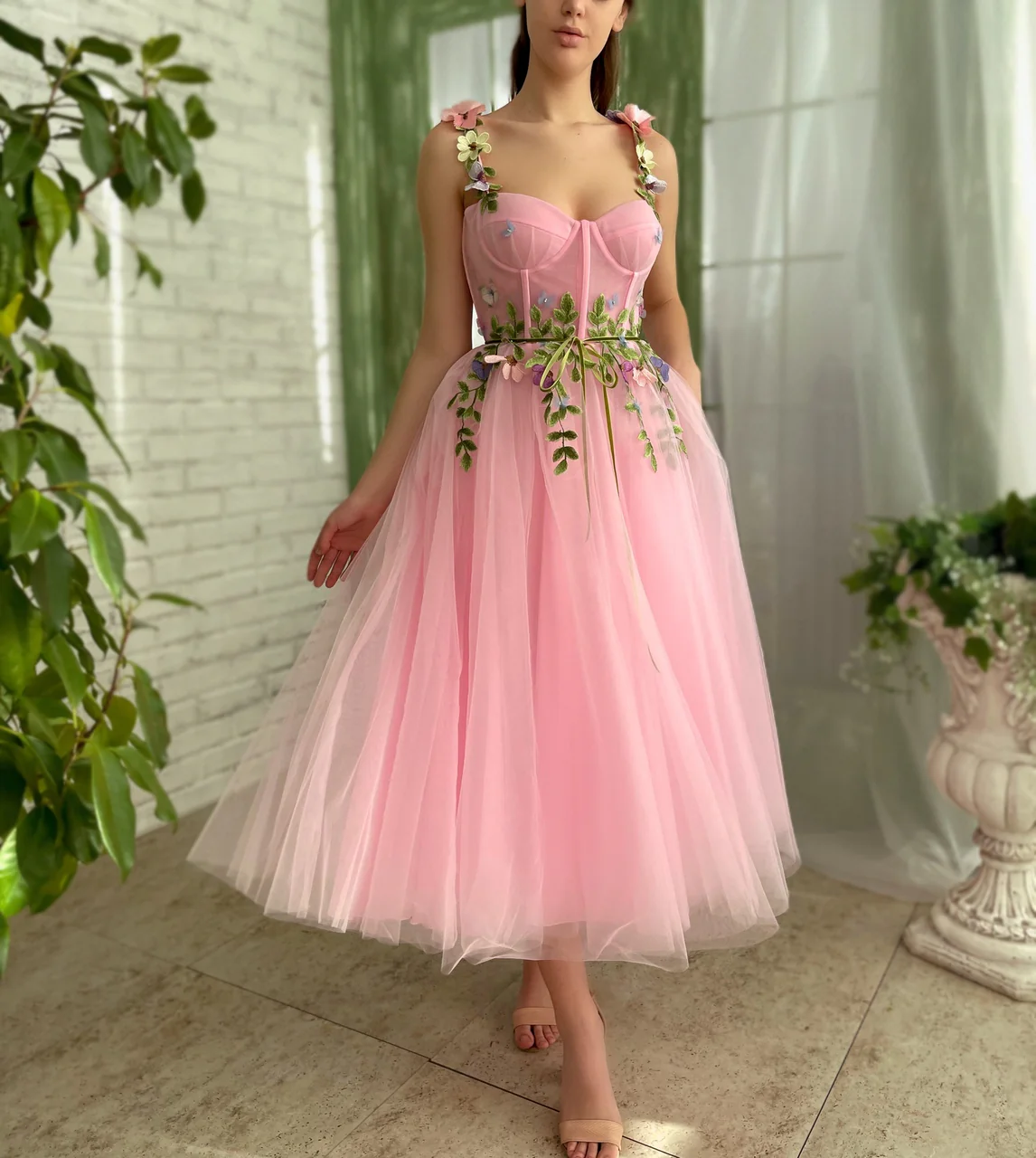 Candy Floss Garden Midi Dress - Image 2