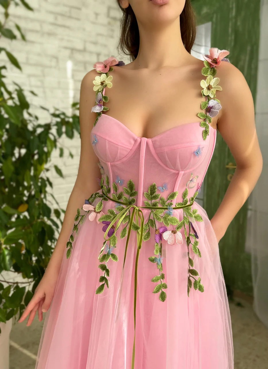 Candy Floss Garden Midi Dress - Image 3