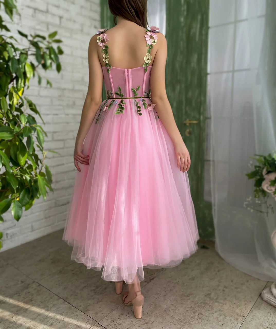 Candy Floss Garden Midi Dress - Image 7