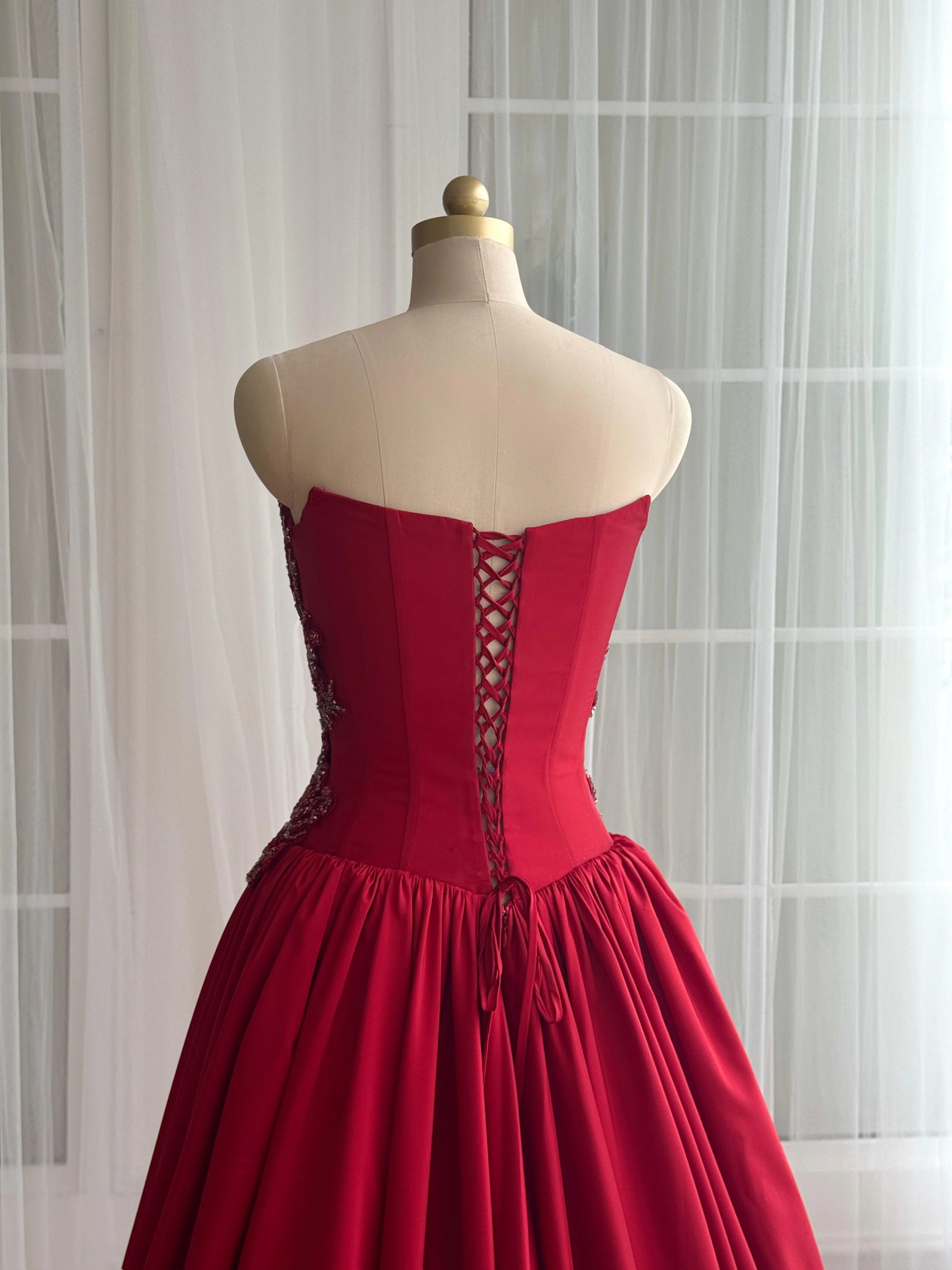 Carmine Floral Gown - Image 3