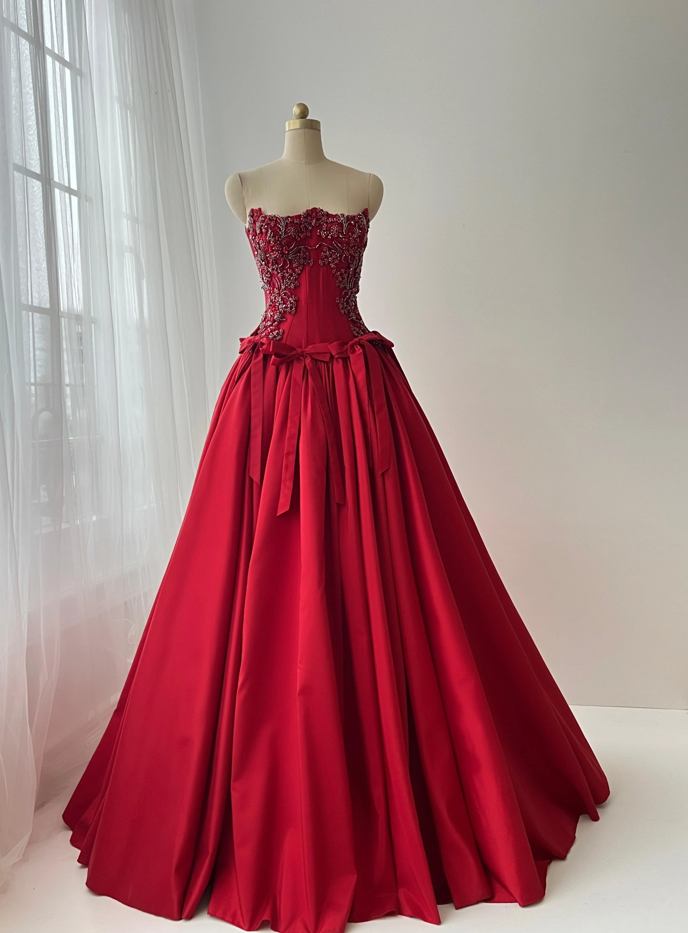 Carmine Floral Gown - Image 5