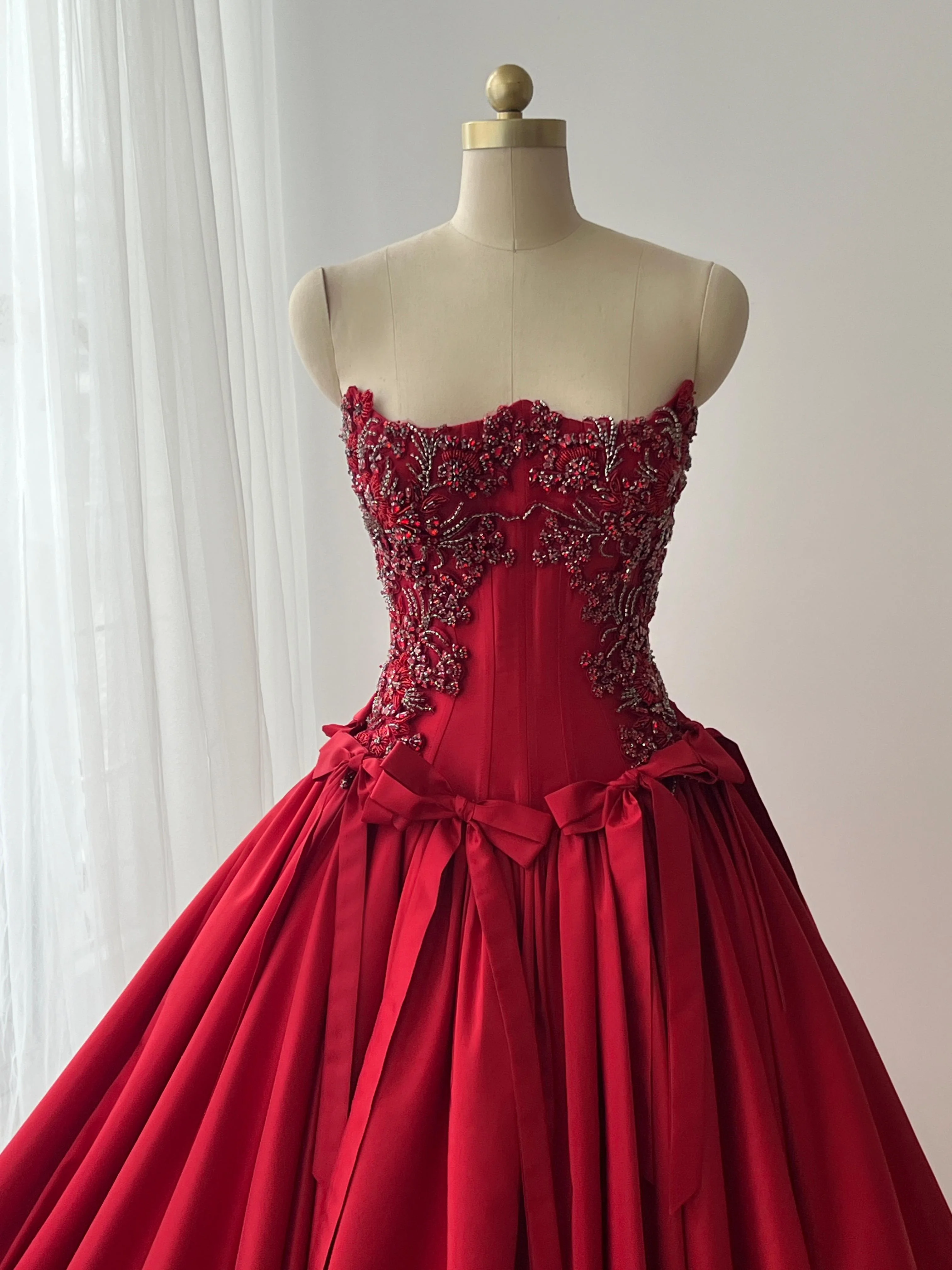 Carmine Floral Gown - Image 6