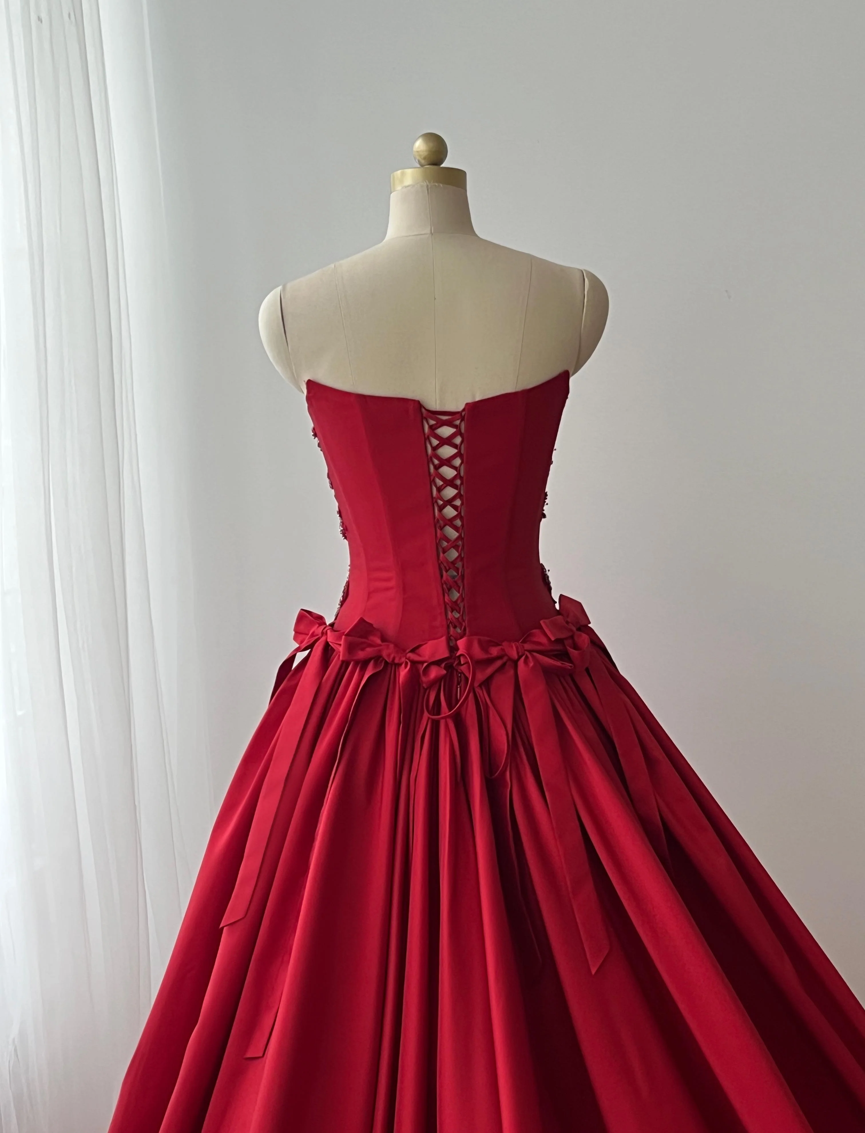Carmine Floral Gown - Image 7
