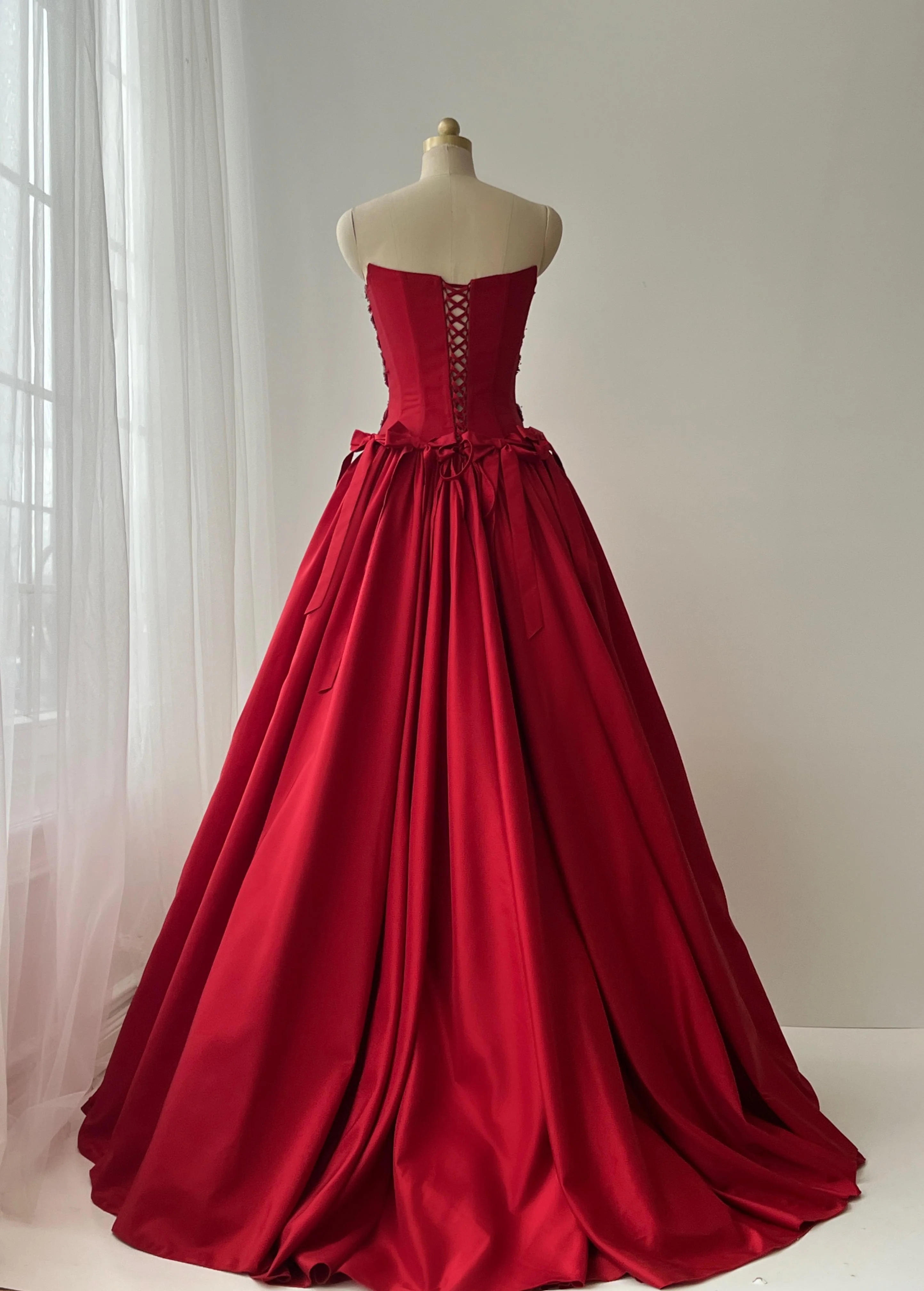 Carmine Floral Gown - Image 8