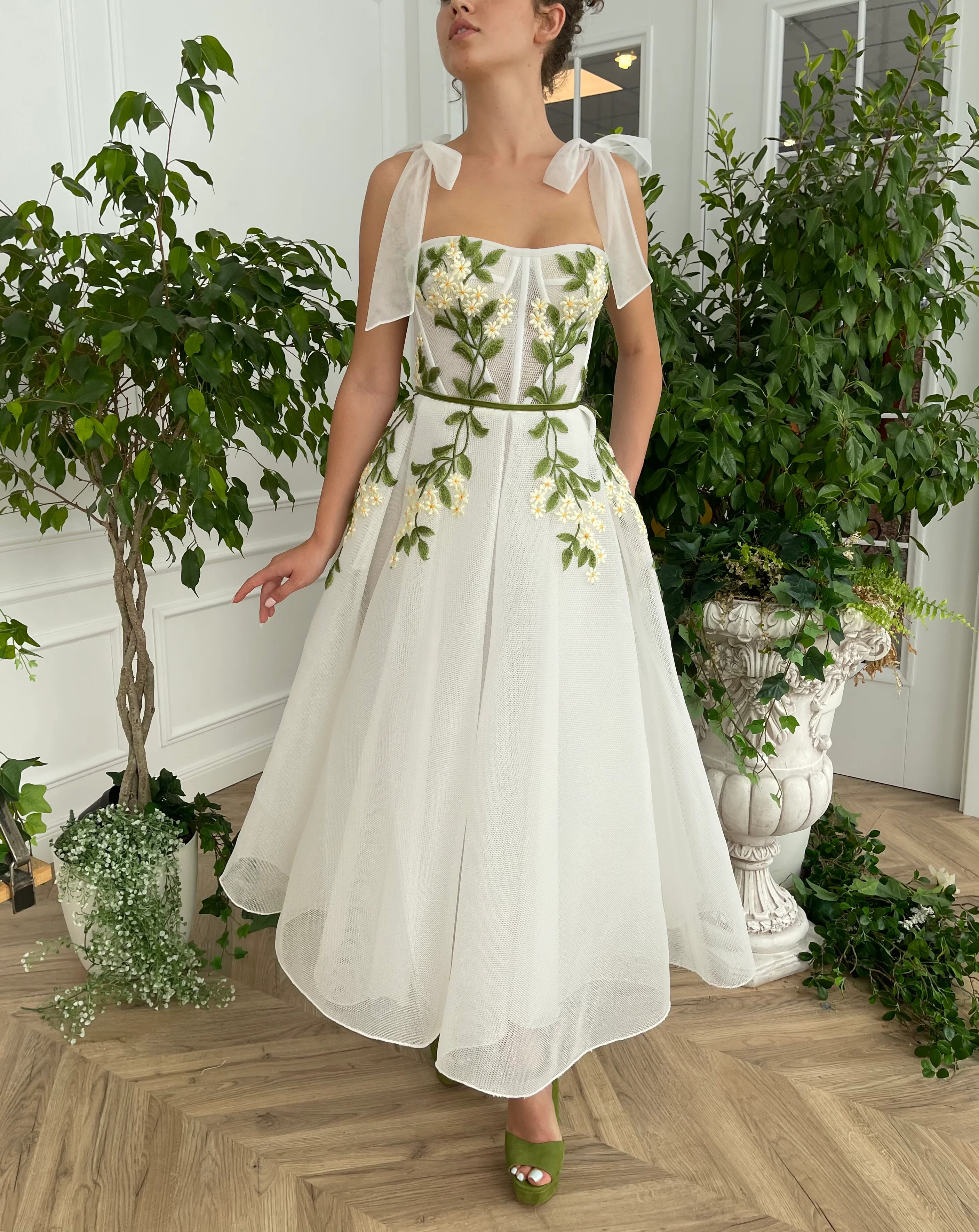 Cascading Ivy Midi Dress - Image 2