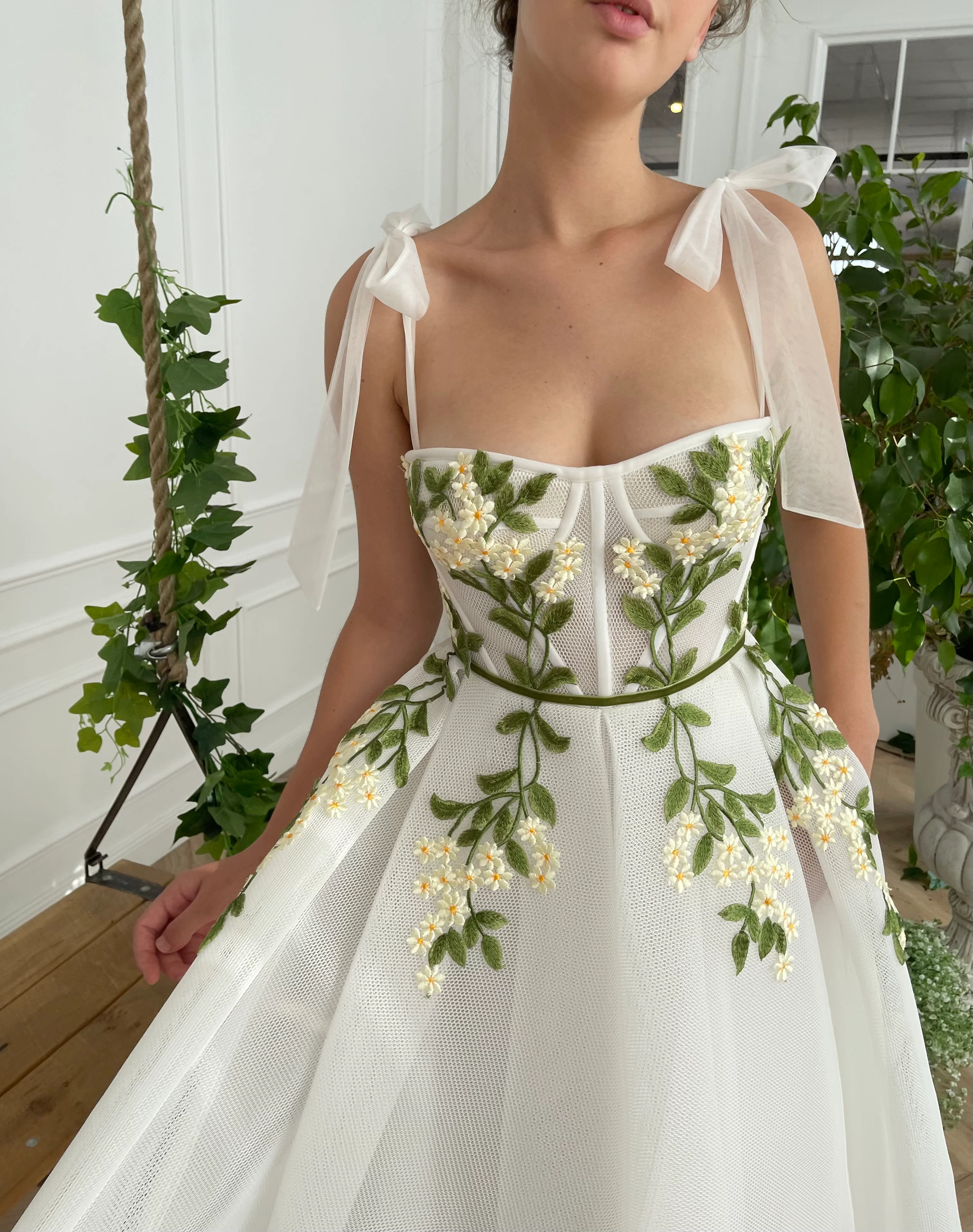 Cascading Ivy Midi Dress - Image 3