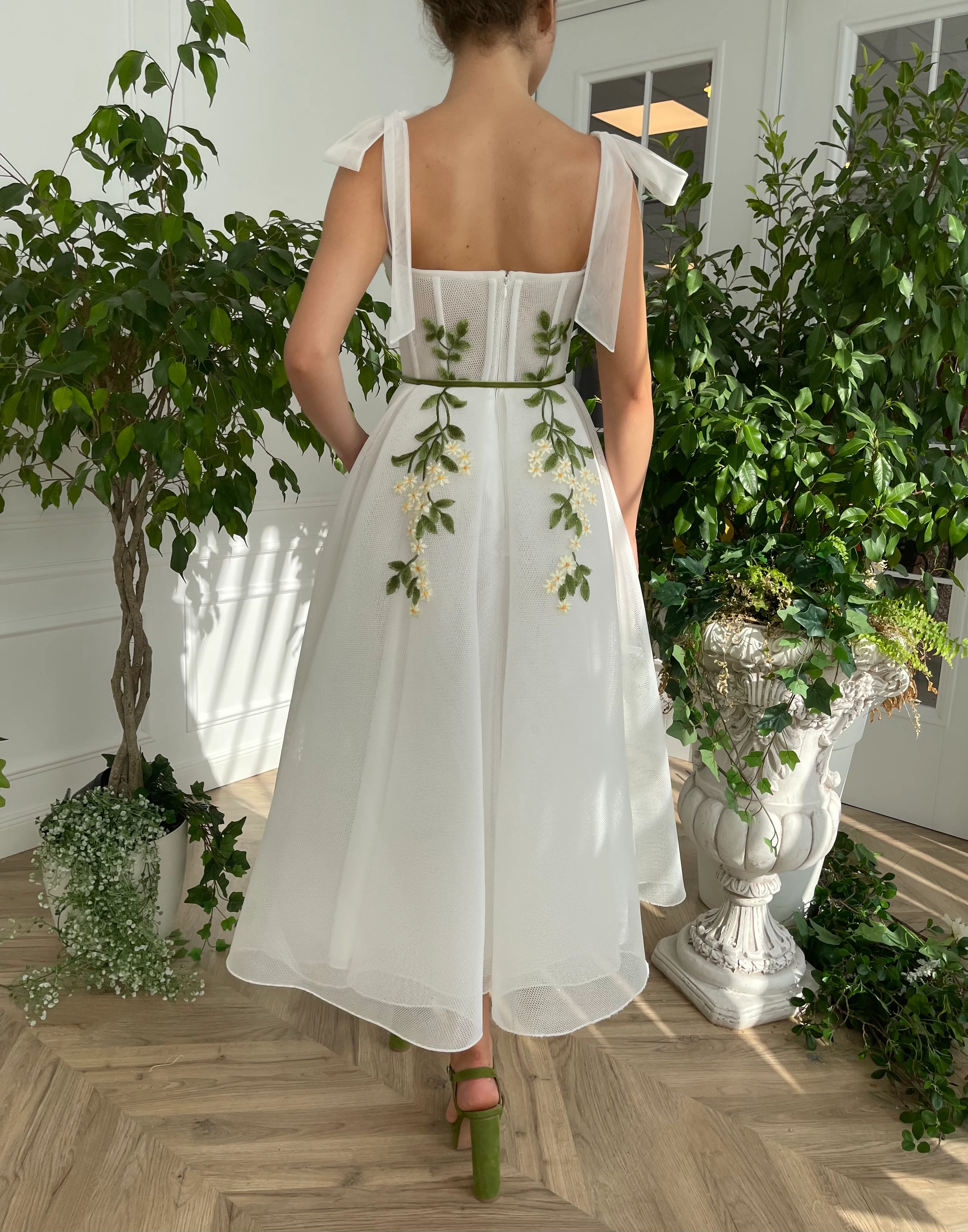 Cascading Ivy Midi Dress - Image 5