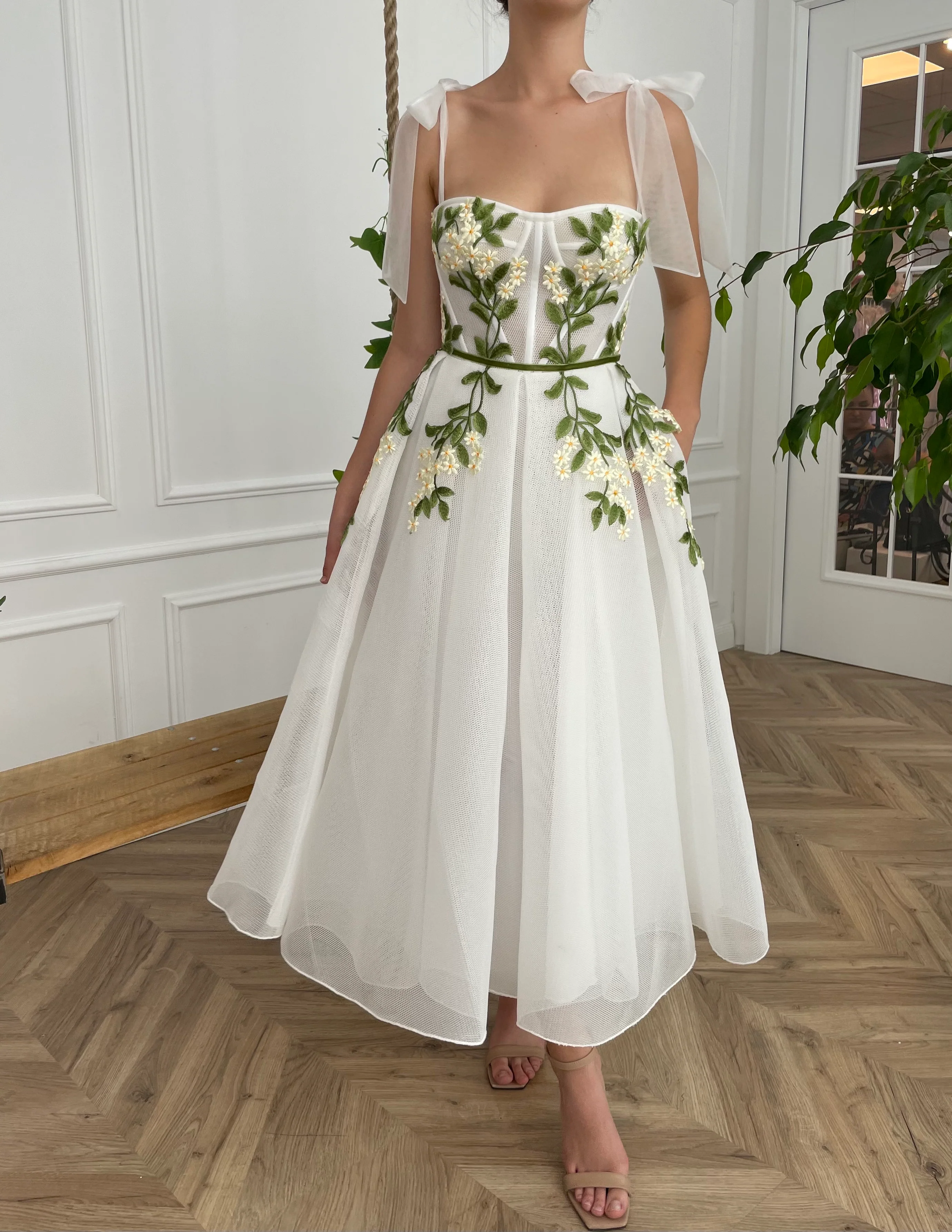 Cascading Ivy Midi Dress - Image 6
