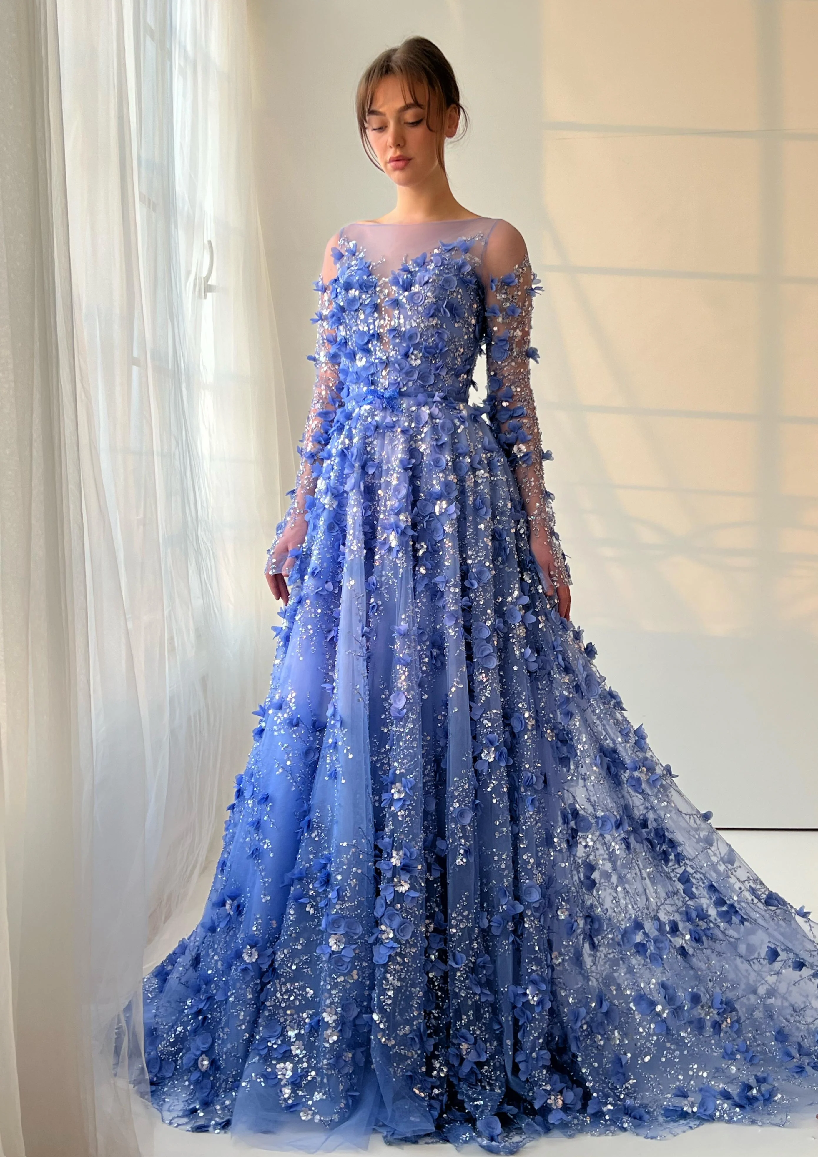 Cerulean Blooms Serenade Gown - Image 2