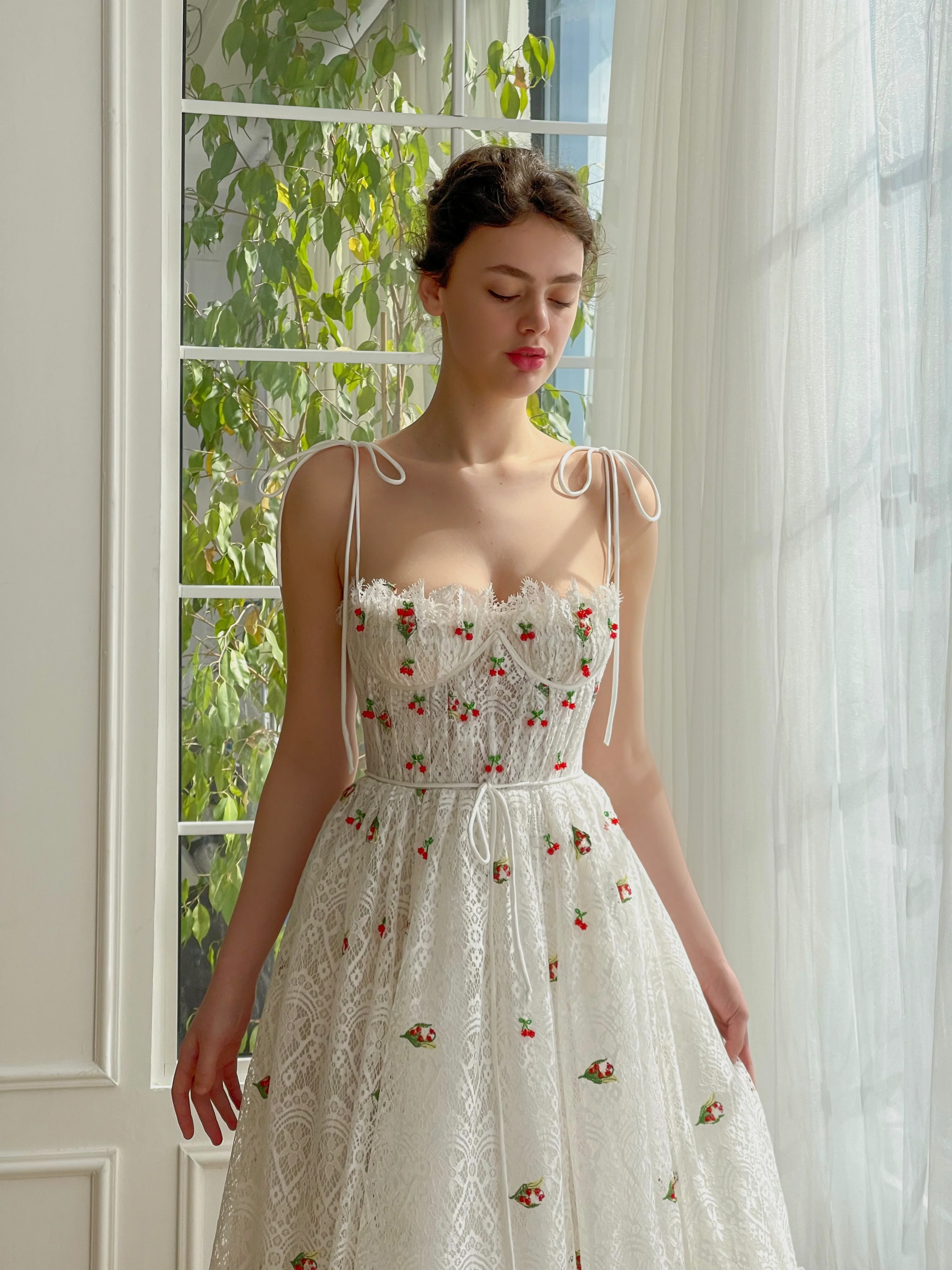Cherry Crystal Couture Dress - Image 3
