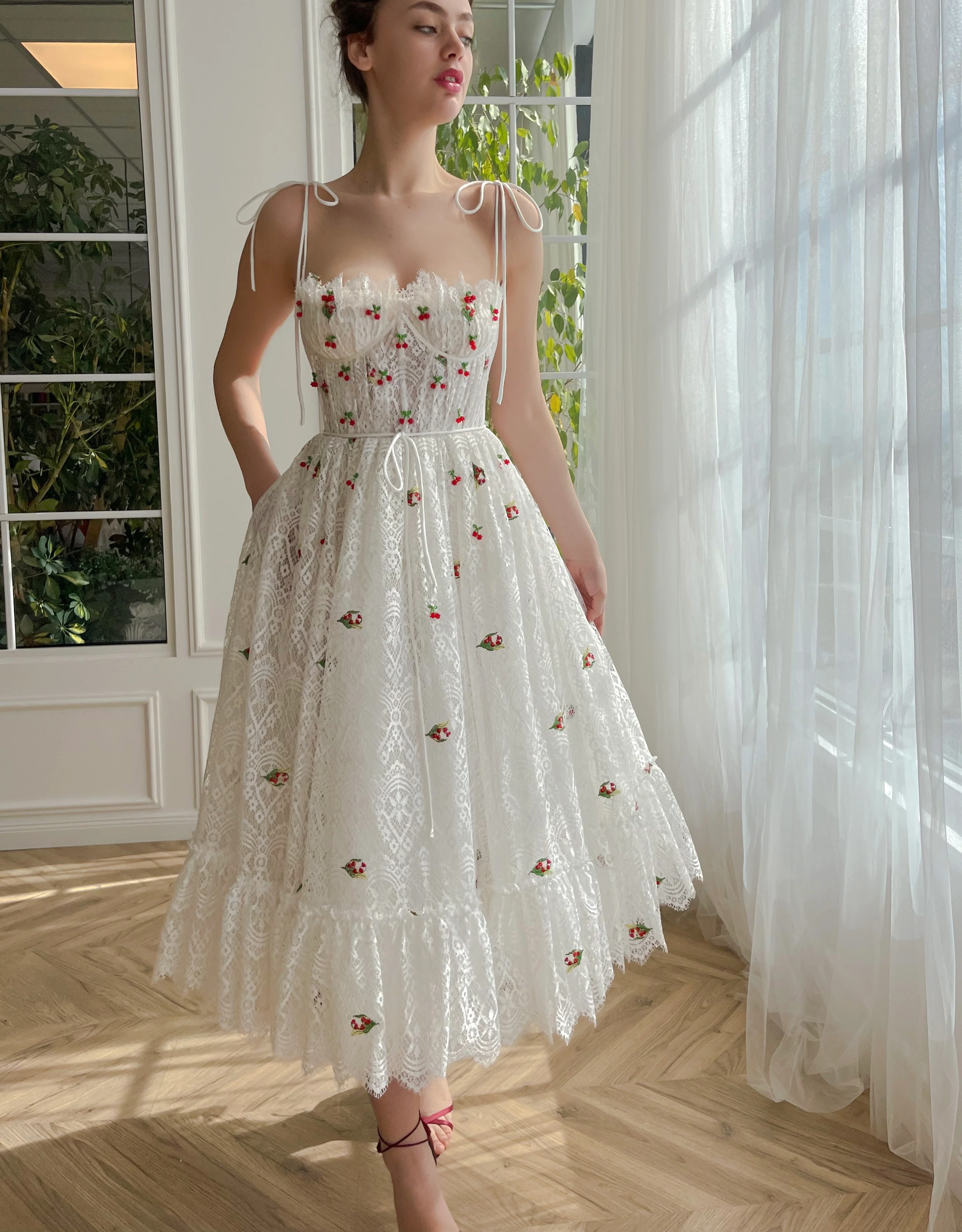 Cherry Crystal Couture Dress - Image 7