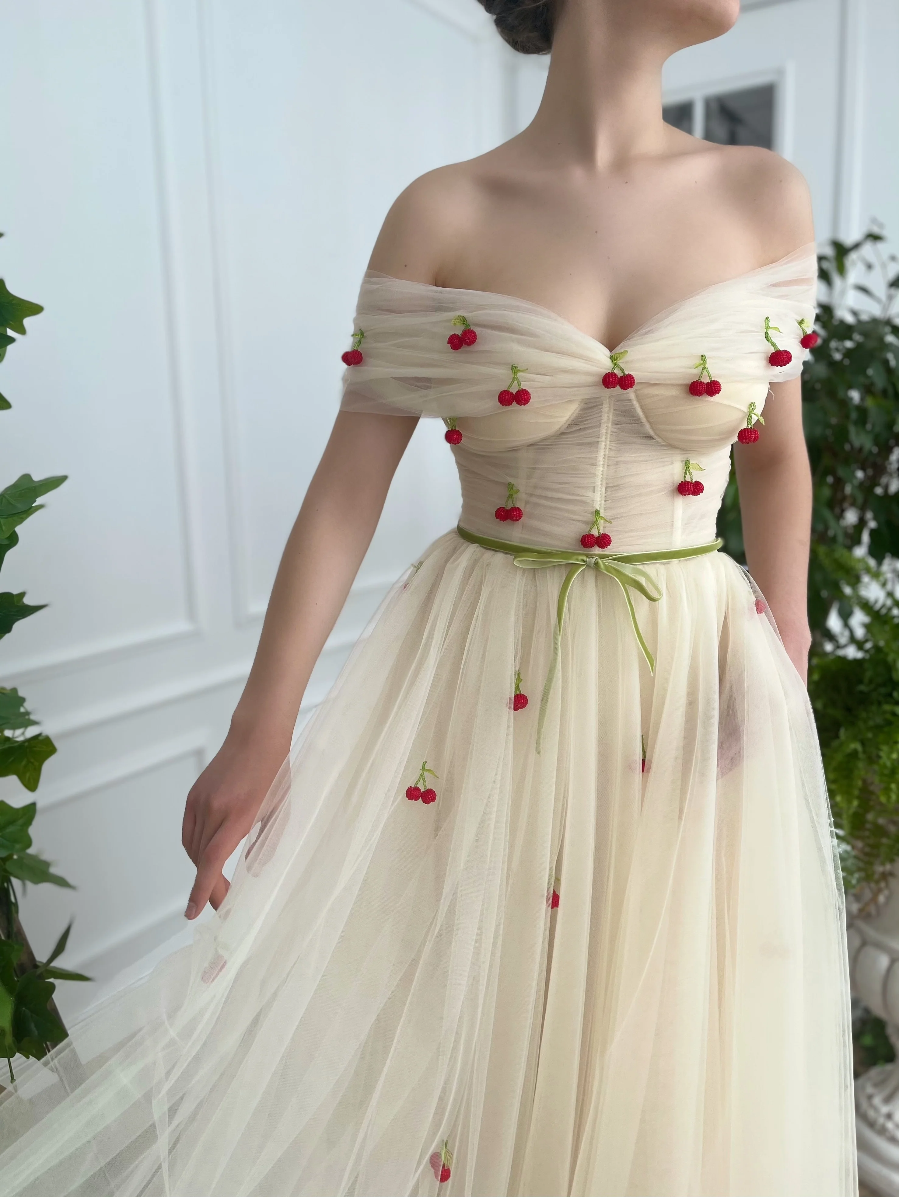Cherry Ivory Dress - Image 3
