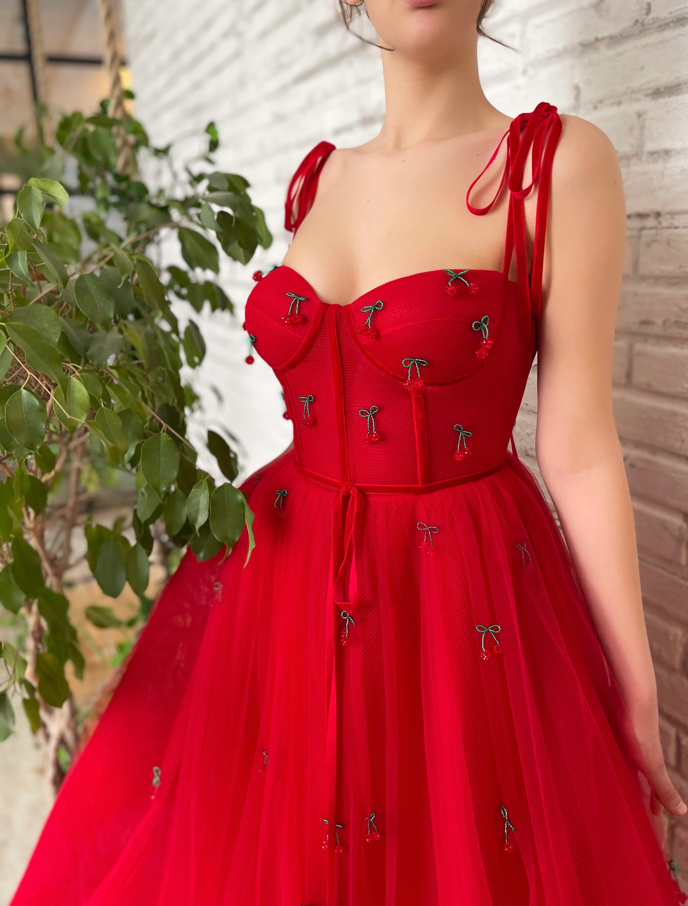 Cherry Velvet Allure Dress - Image 4