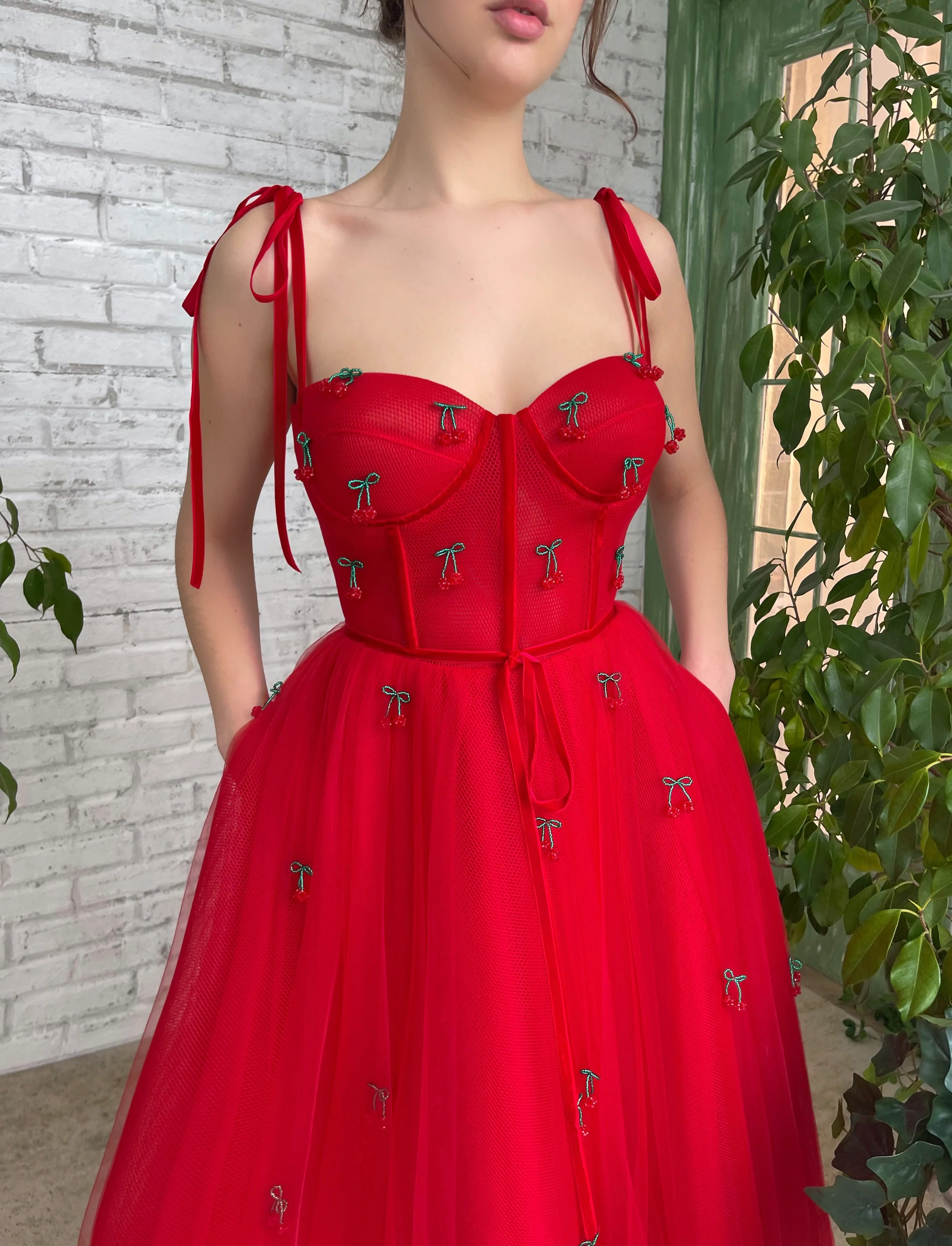 Cherry Velvet Allure Dress - Image 5
