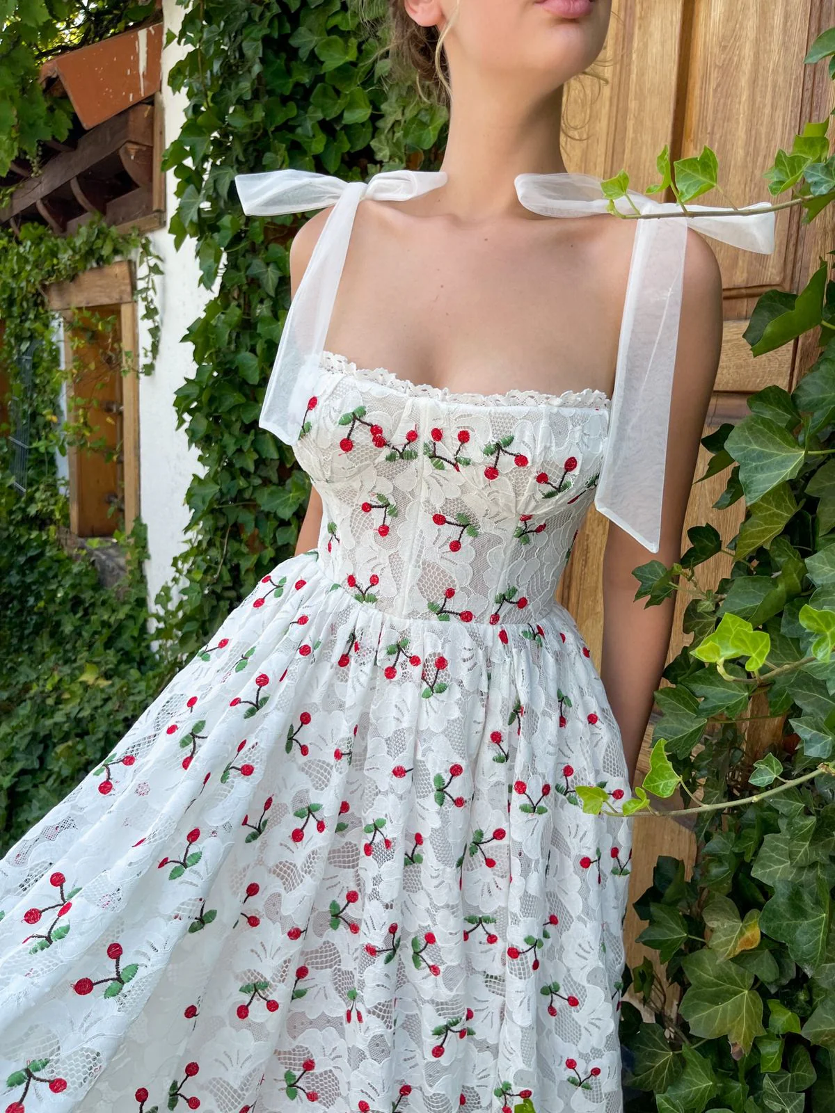 Cherry Whisper Midi Dress - Image 3