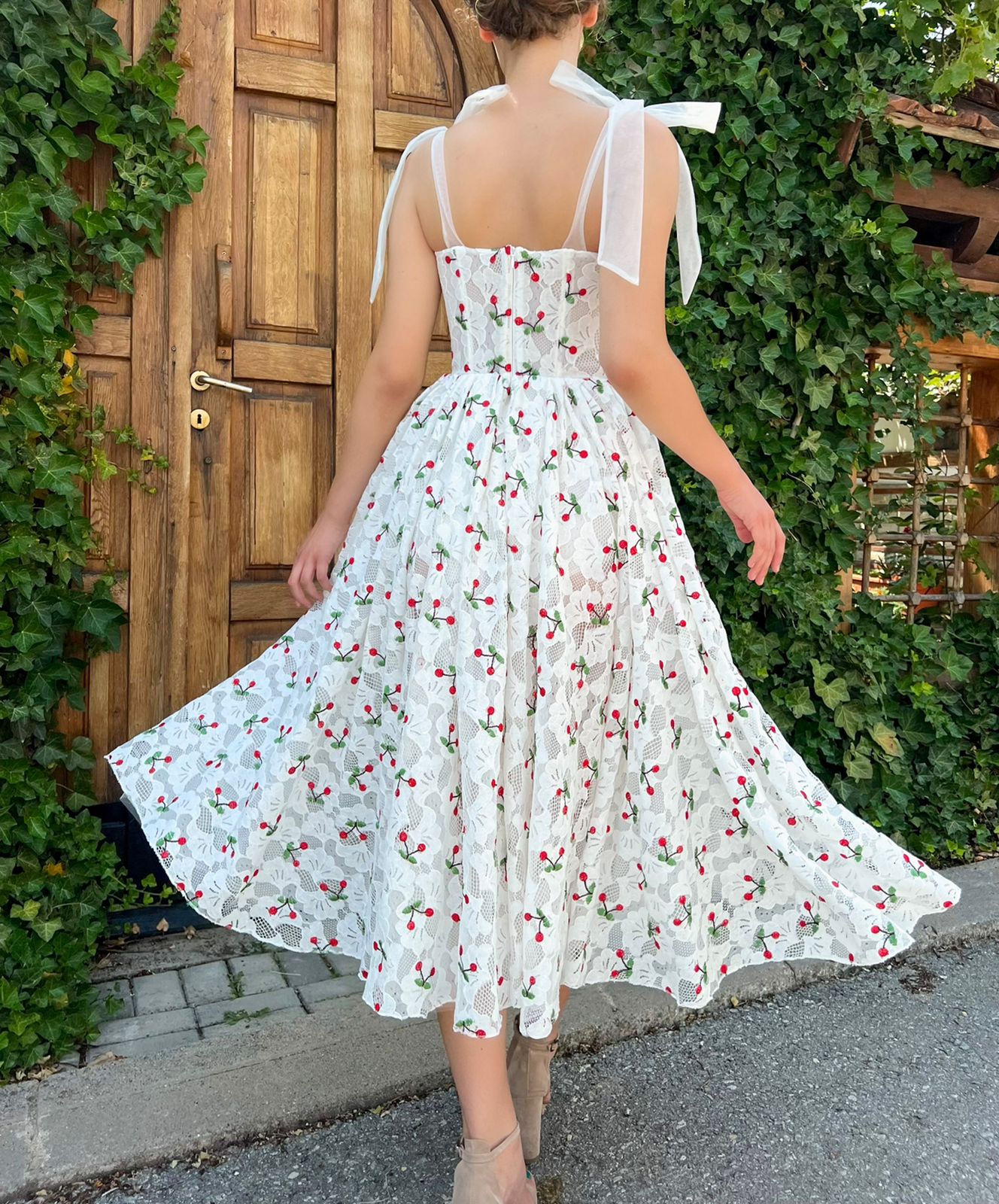 Cherry Whisper Midi Dress - Image 5