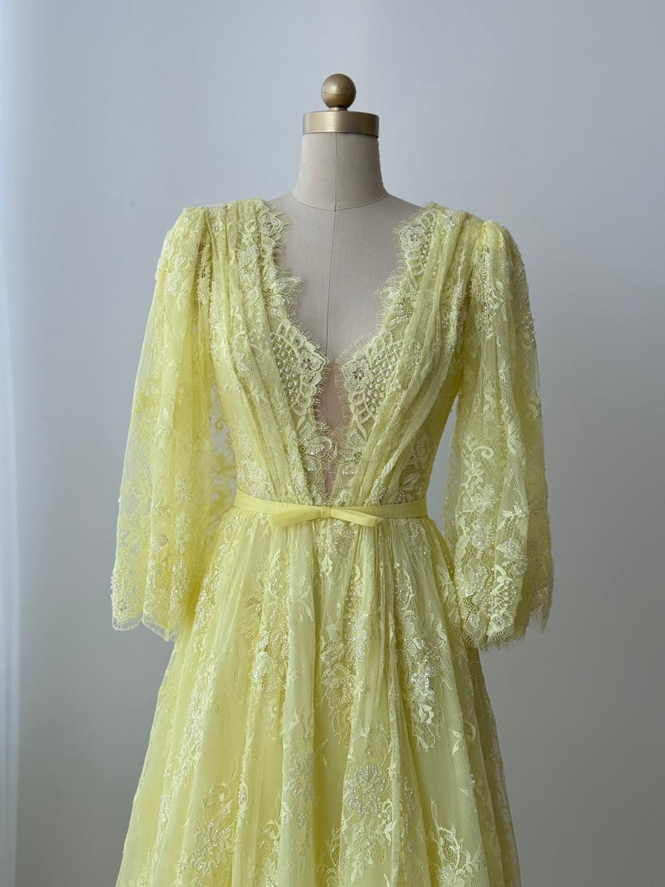 Citrusy Lace Gown - Image 2
