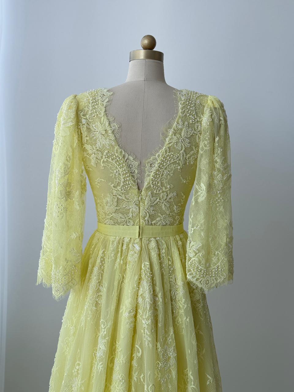 Citrusy Lace Gown - Image 3