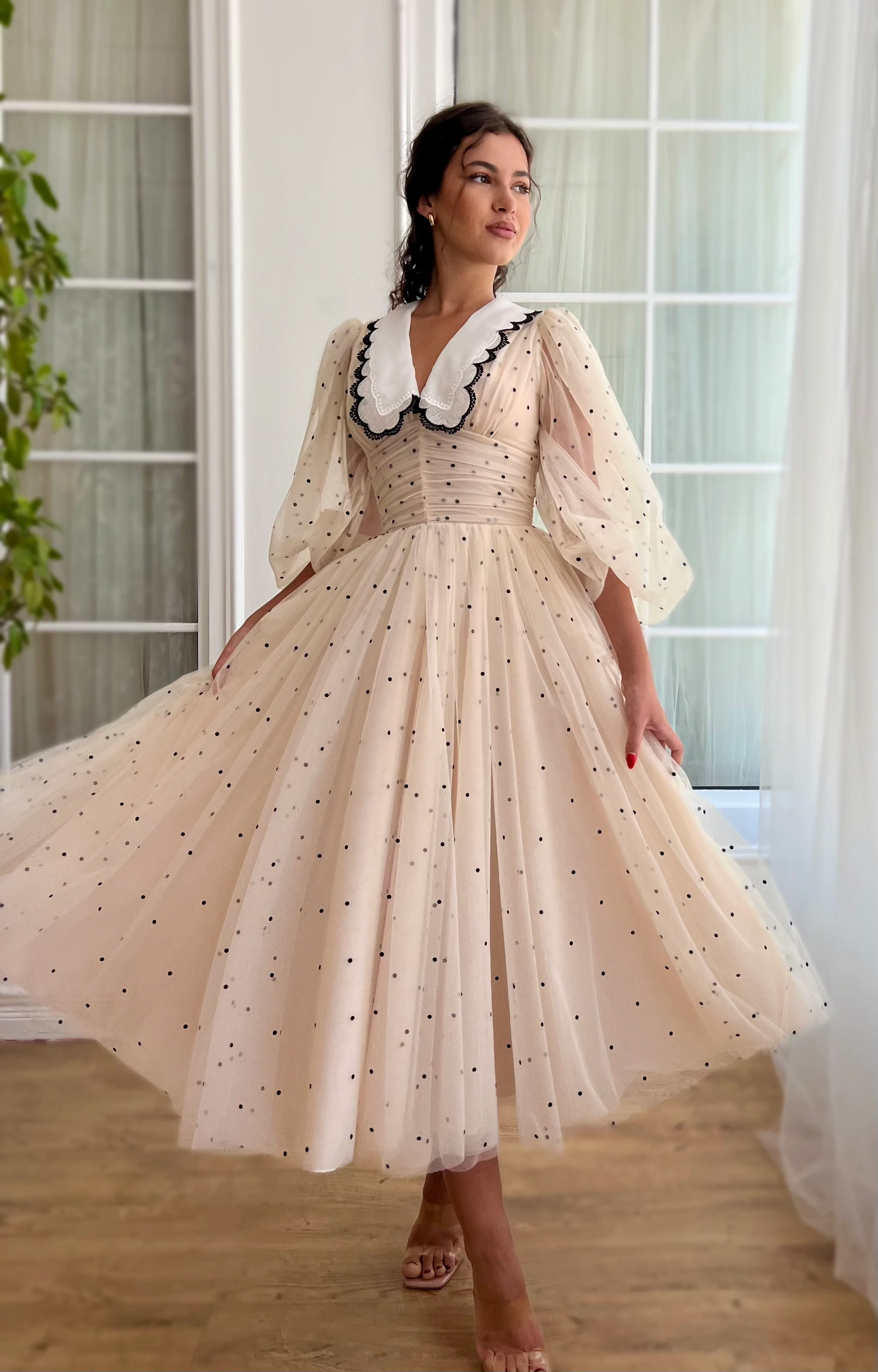 Classic Polka Dot Dress - Image 2