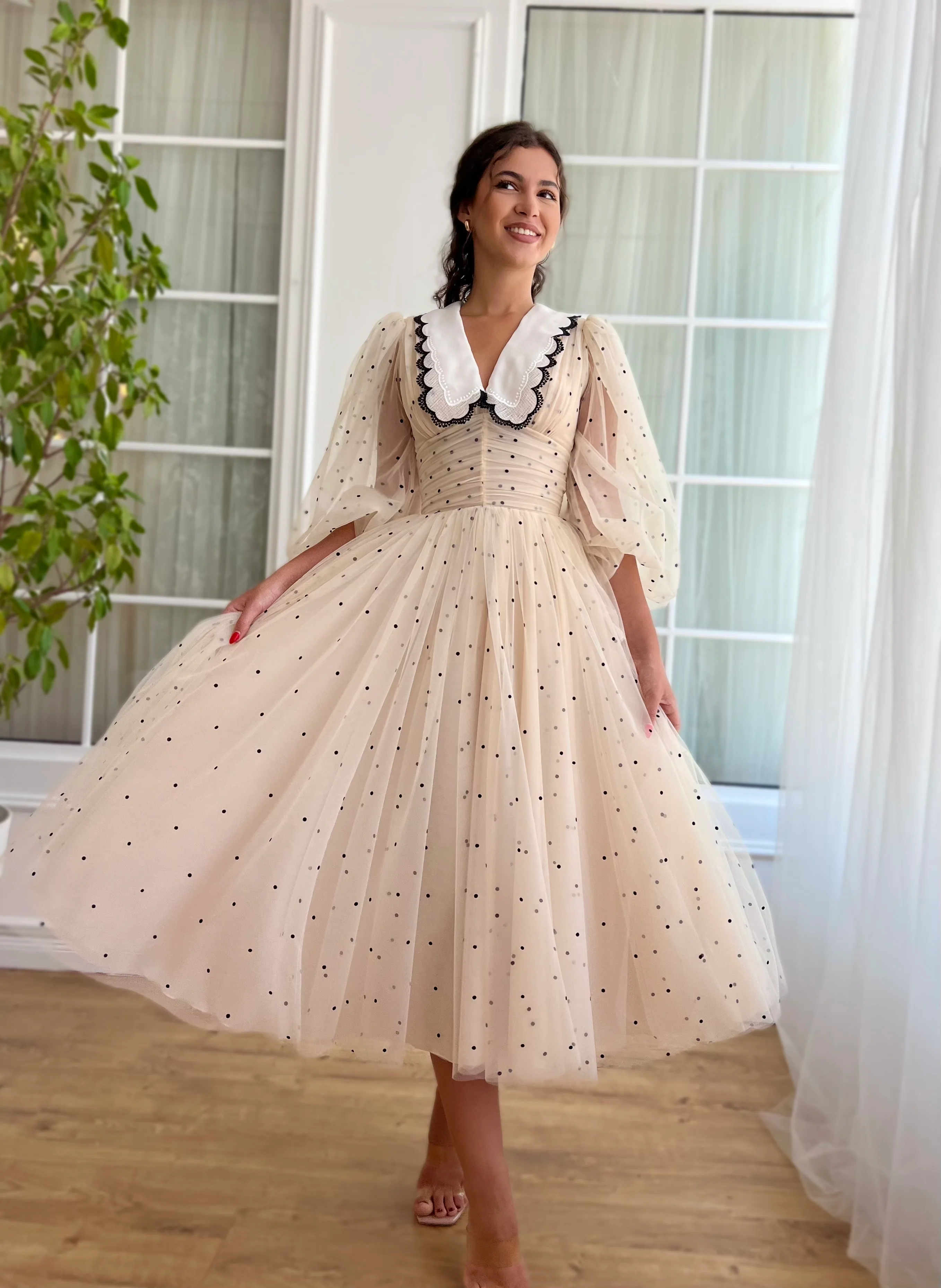Classic Polka Dot Dress - Image 6