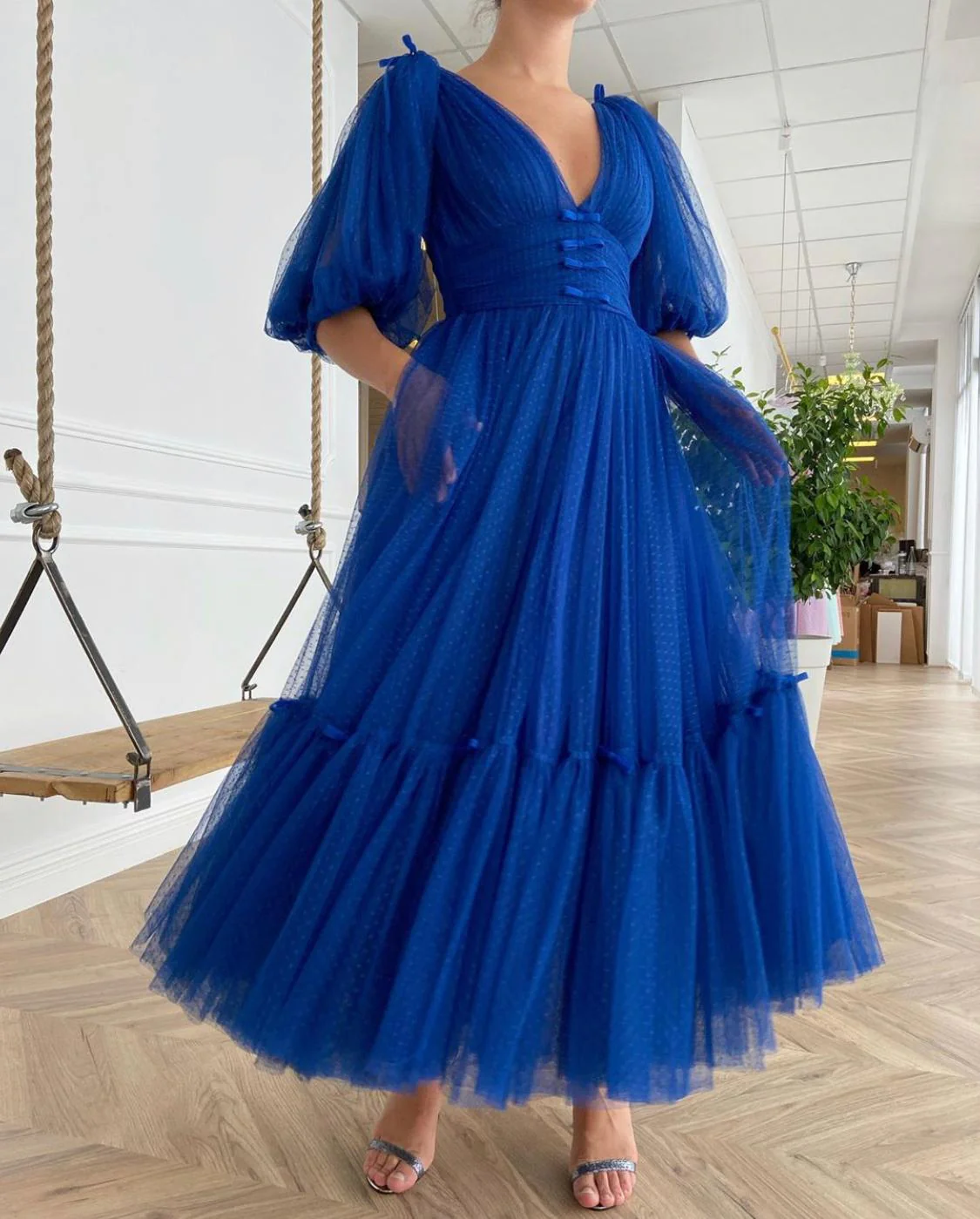 Cobalt Dotted Dress