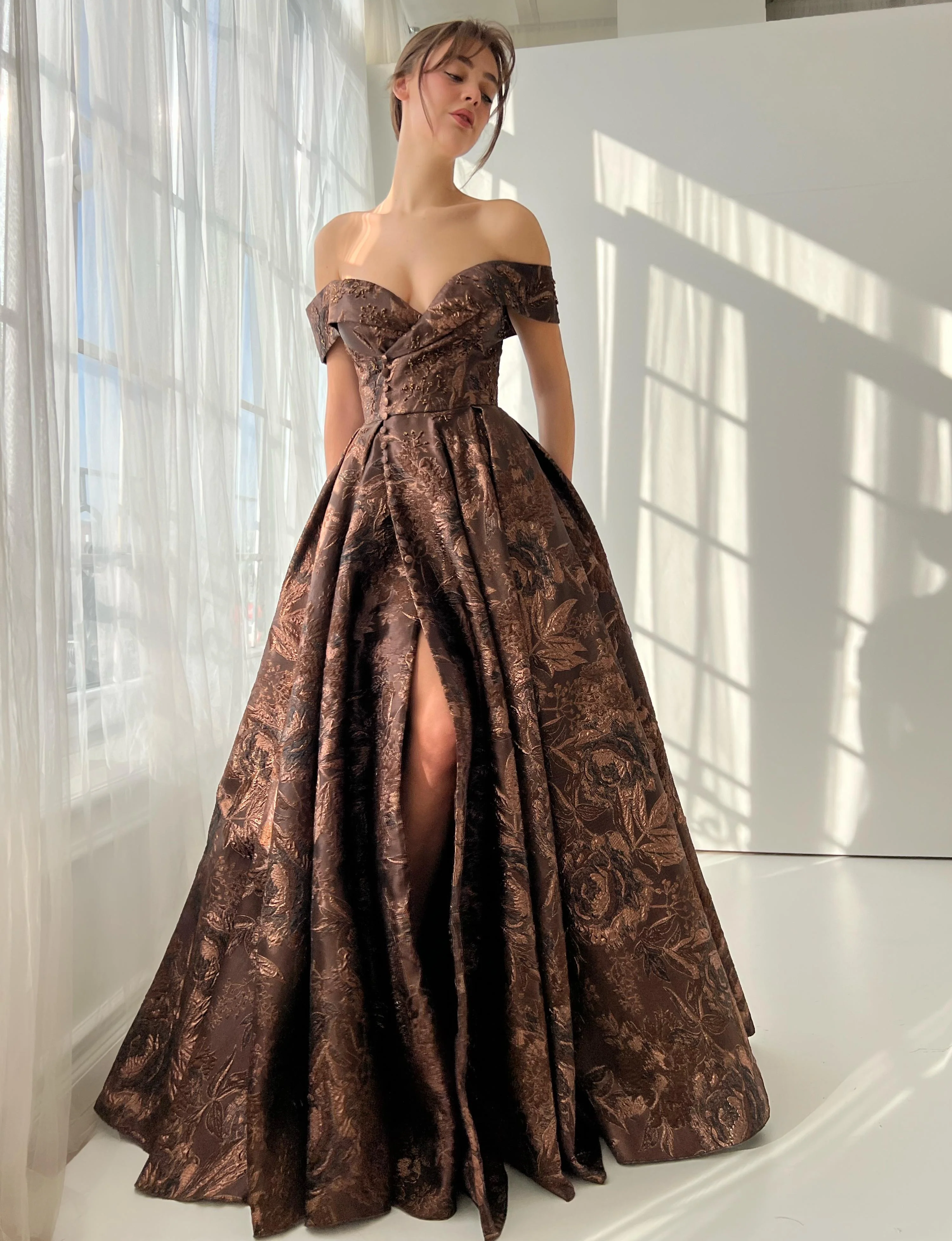 Cocoa Leaves Gown - Image 2