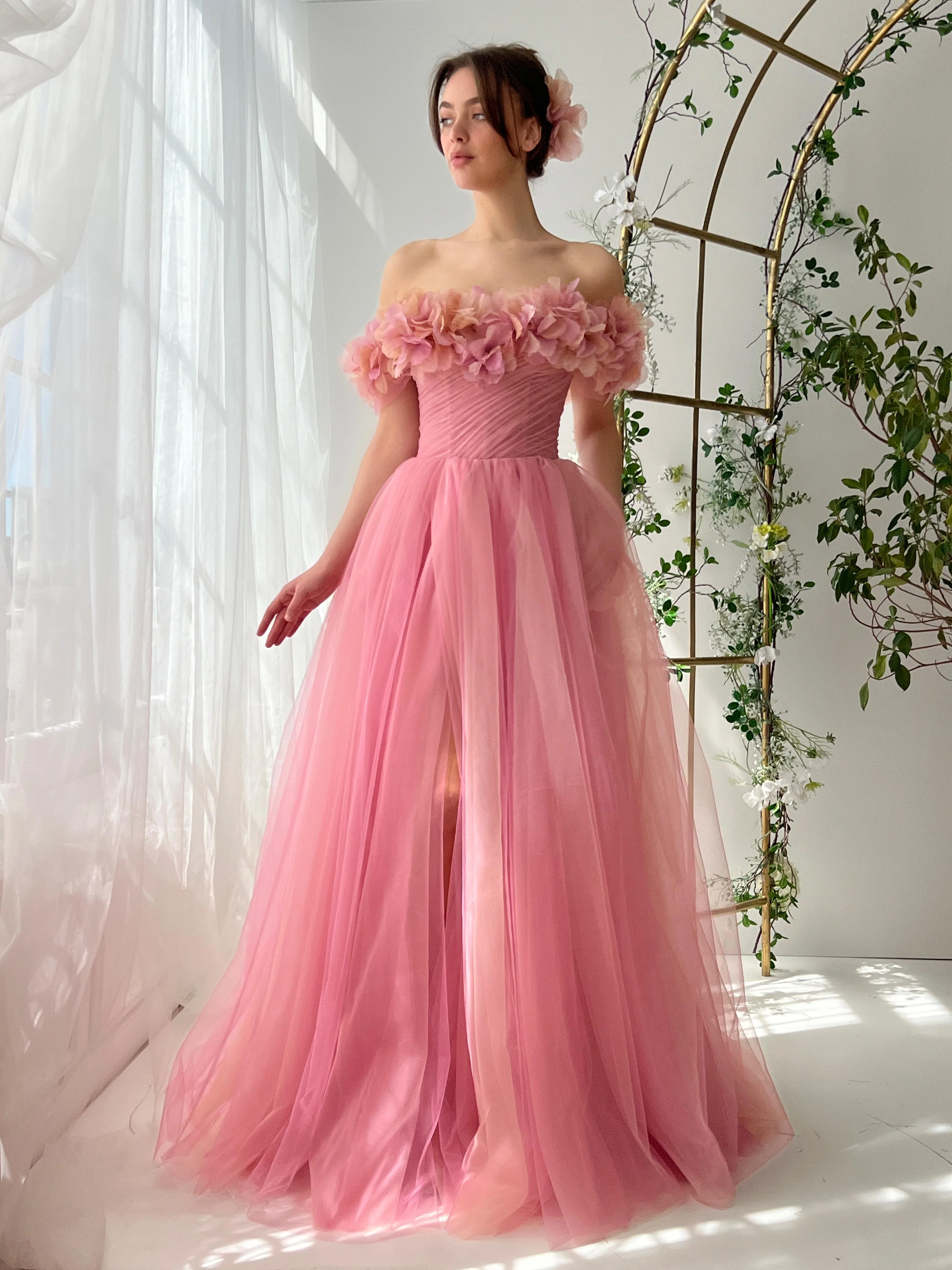 Pink Petals Tulle Dress - Image 2